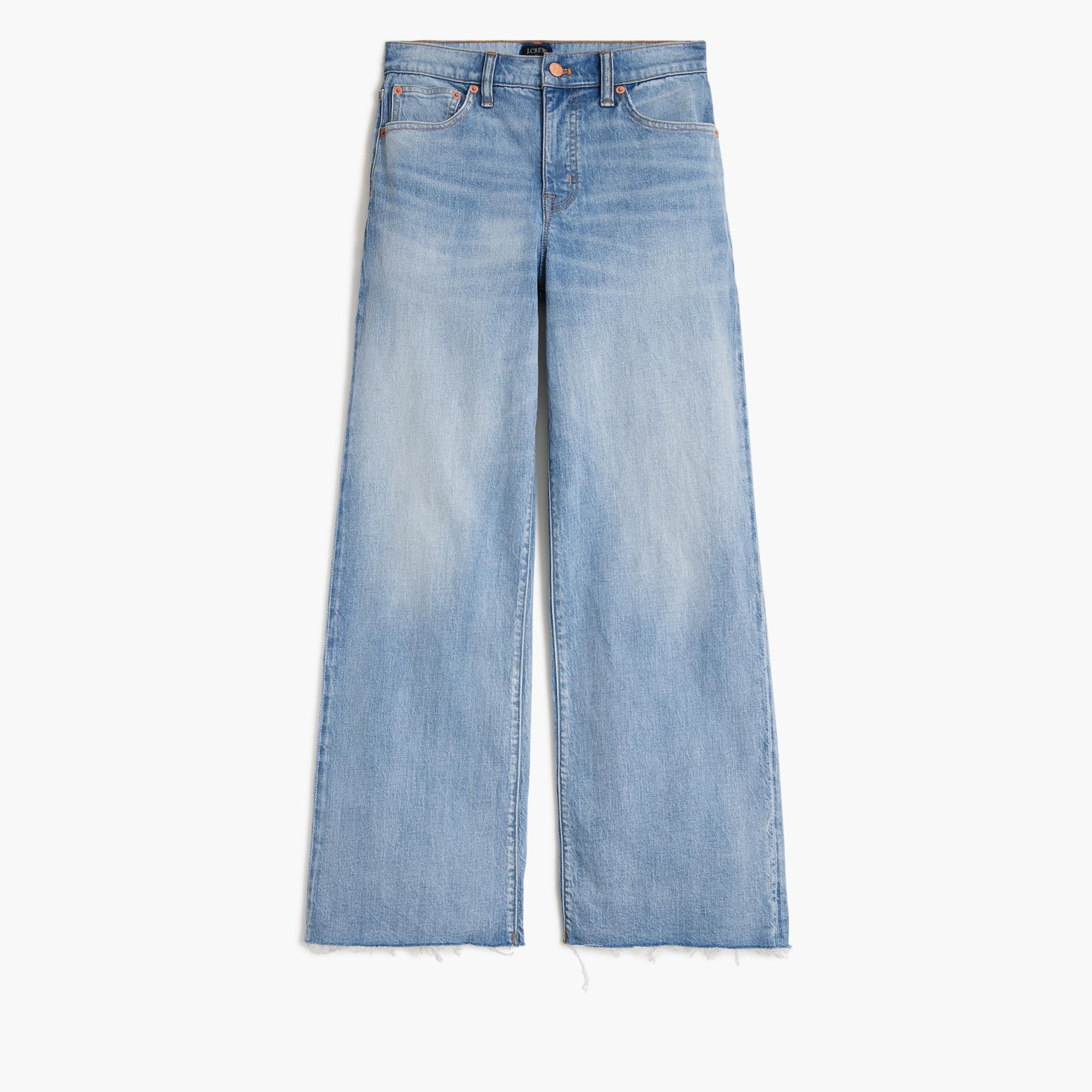 Wide-leg cropped jean in all-day stretch Product Image