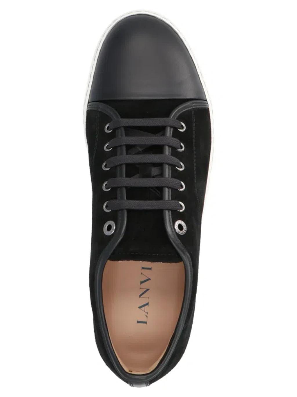 Black DBB1 Suede & Patent Leather Sneakers Product Image