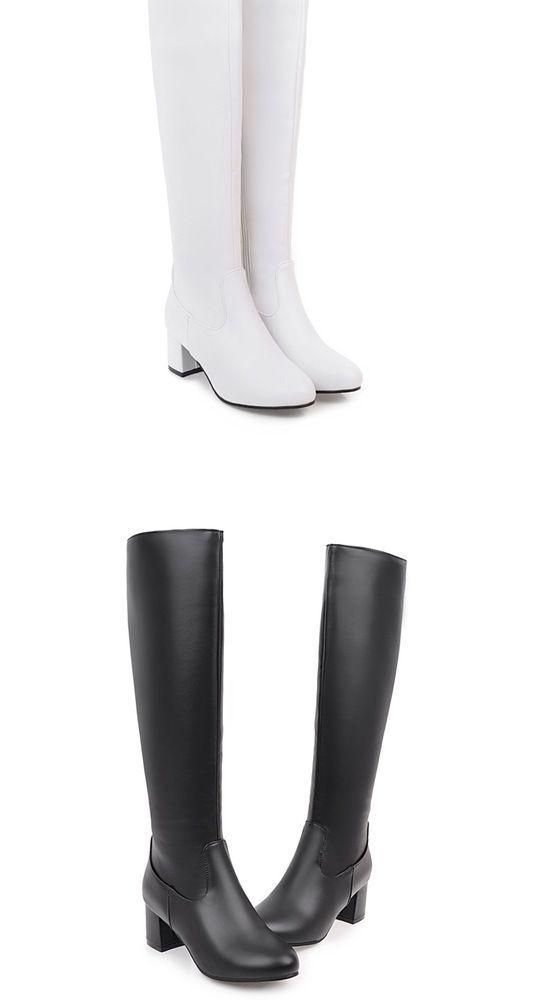 Chunky-Heel Long Boots Product Image