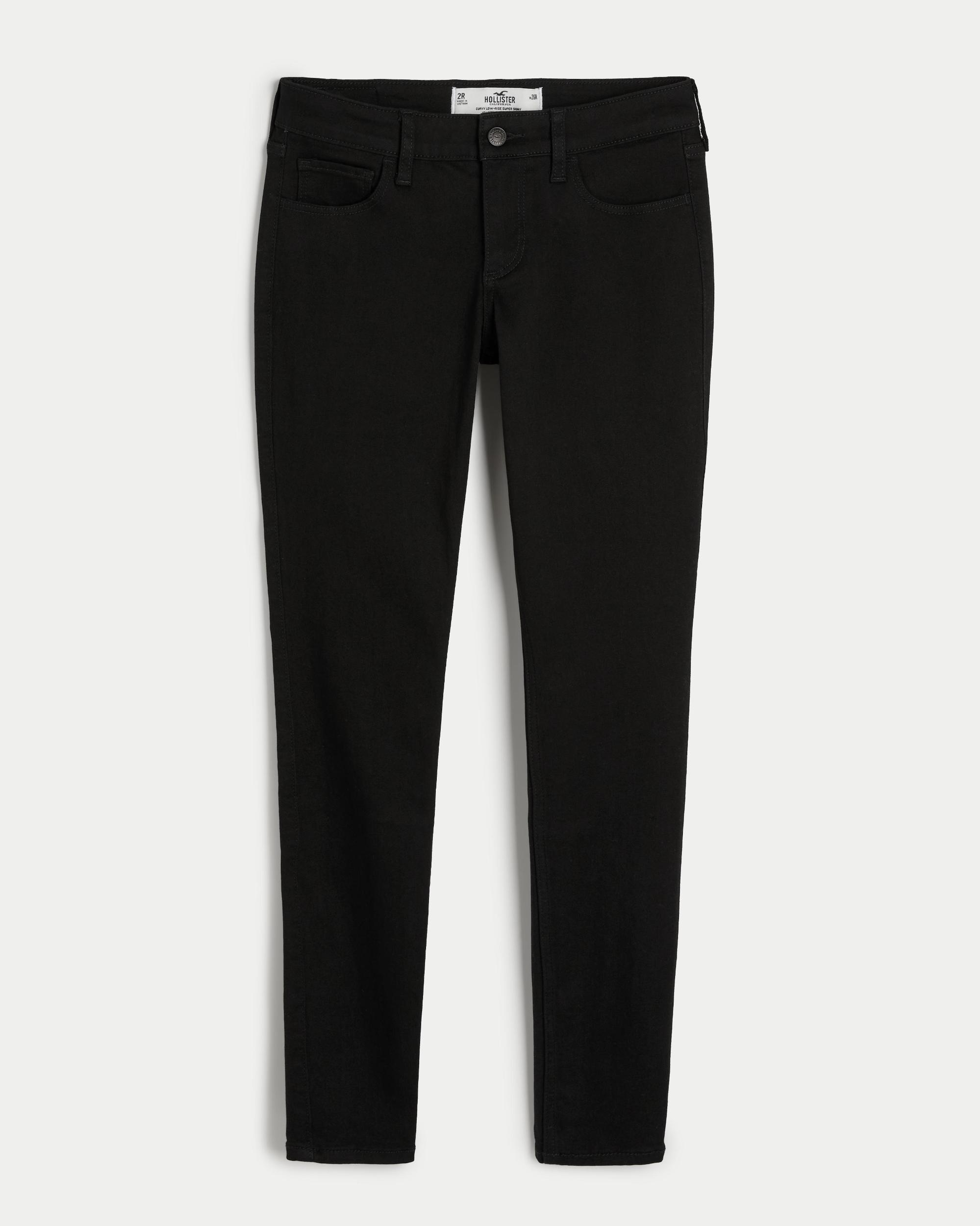 Curvy Low-Rise Black Super Skinny Jeans Product Image