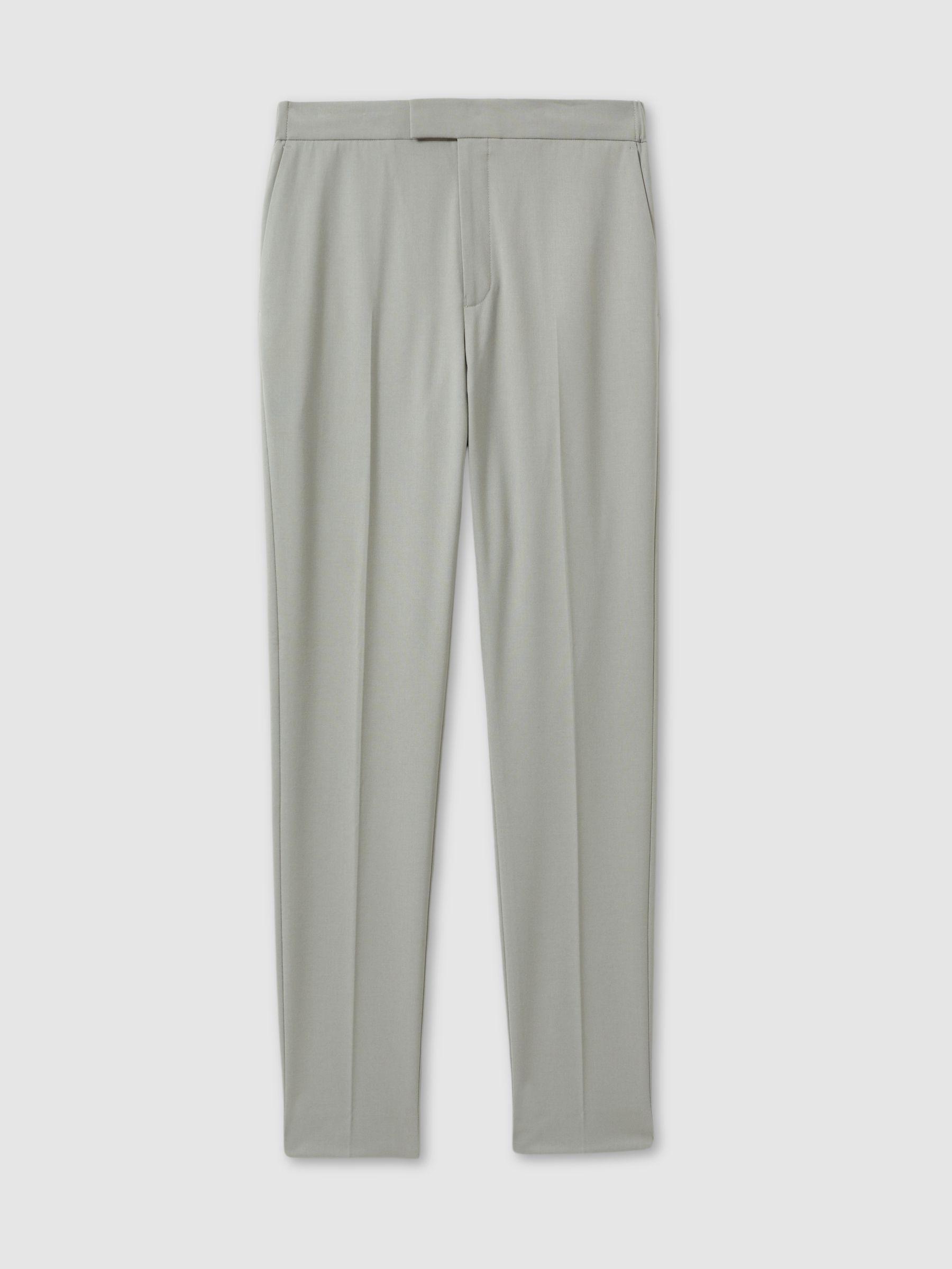 Slim-Fit Drawcord Trousers in Sage Product Image