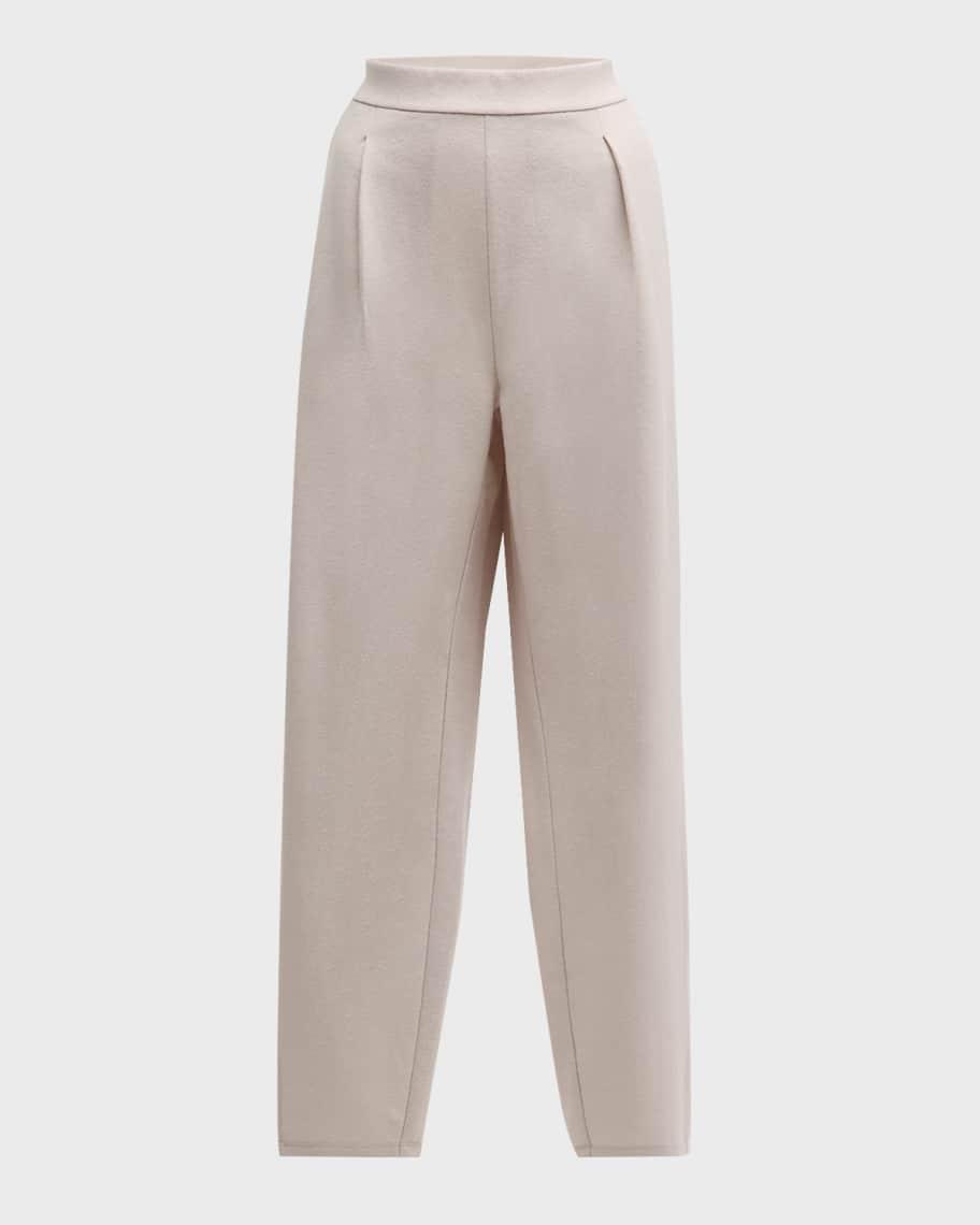 Cropped Wool Jersey Lantern Pants Product Image