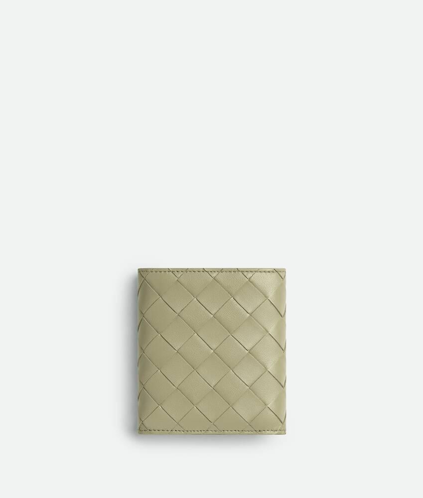 Women's Intrecciato Tri-Fold Wallet in Travertine / New sauge Product Image