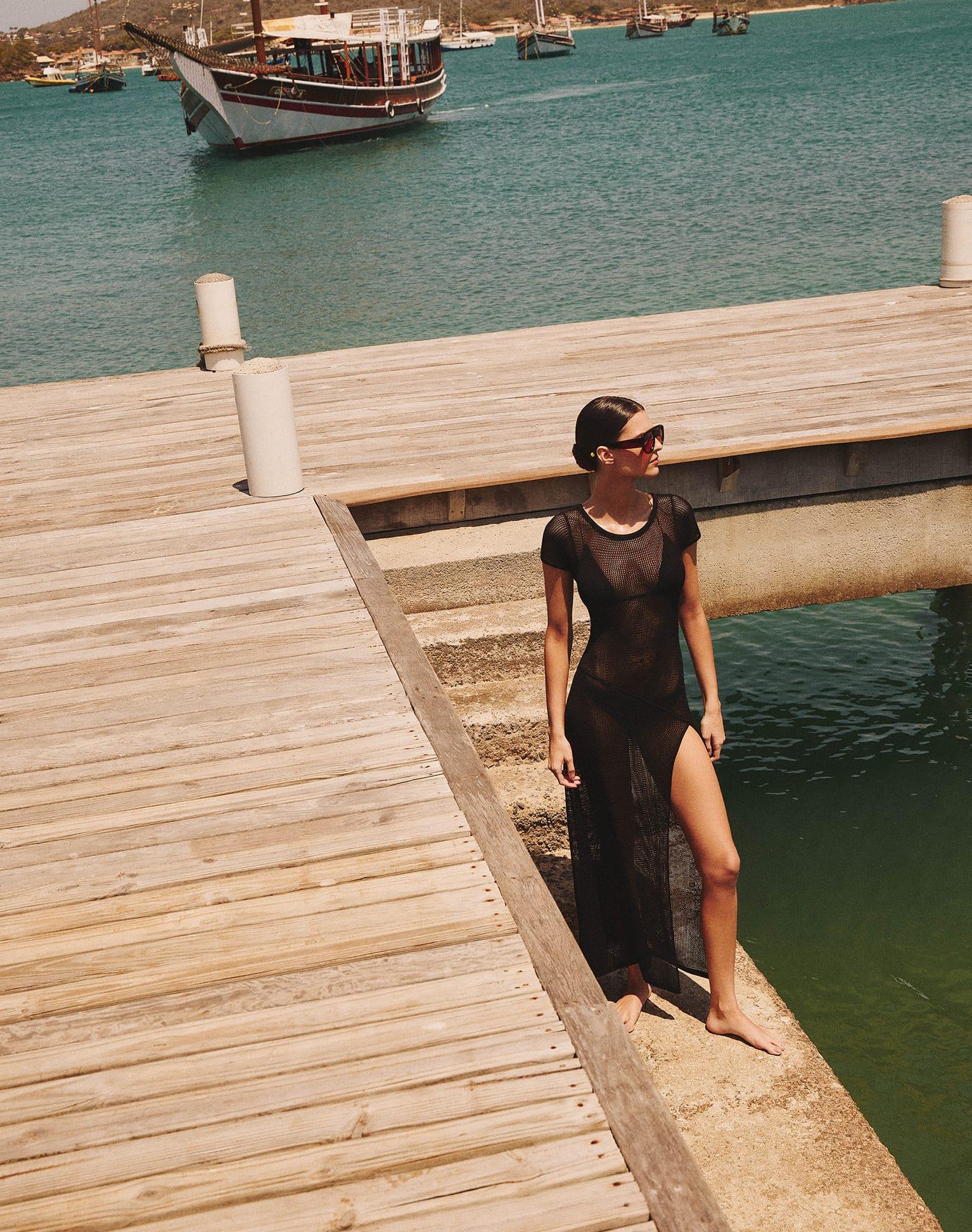 Sylvie Long Cover Up - Black Product Image