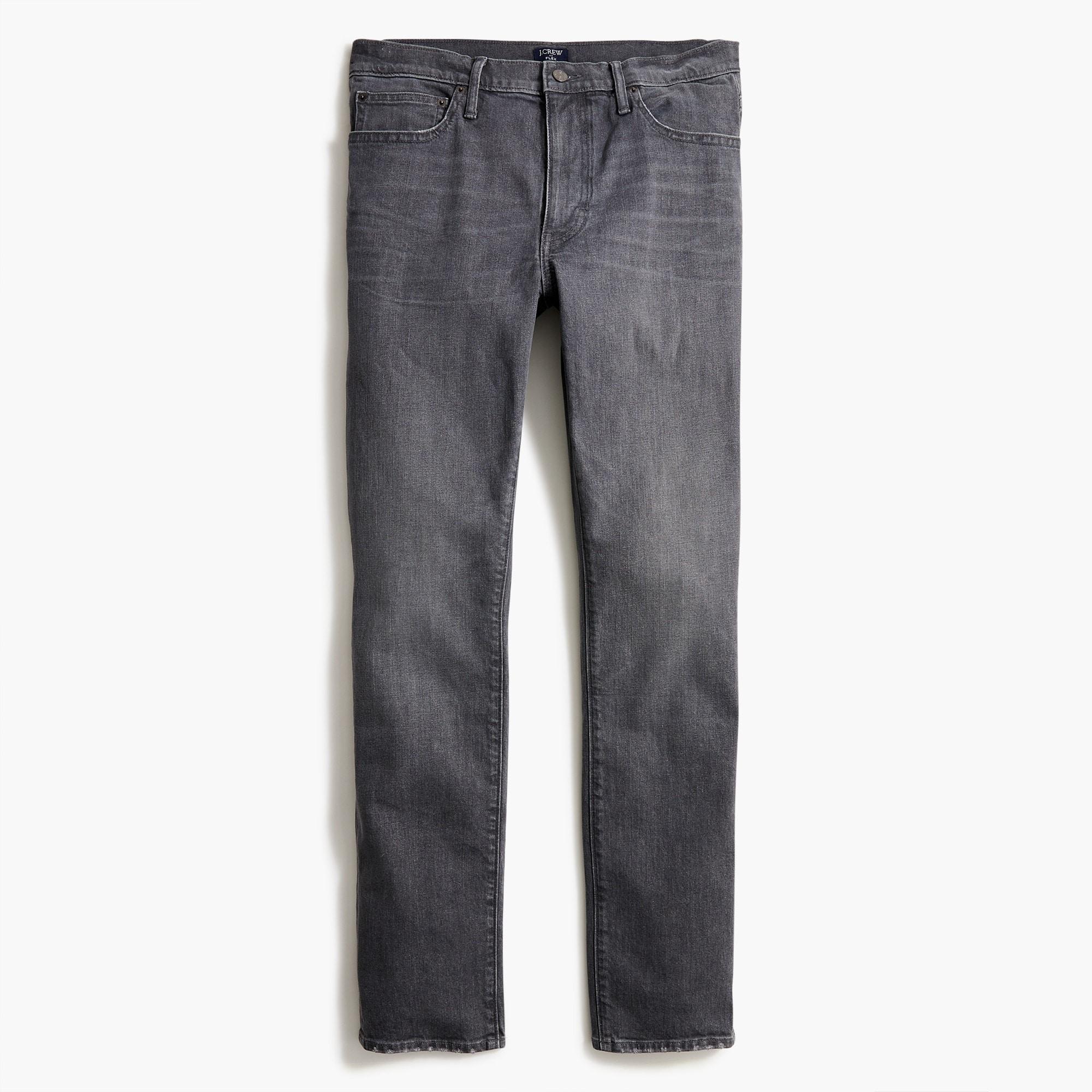 Straight-fit grey jean in signature flex Product Image
