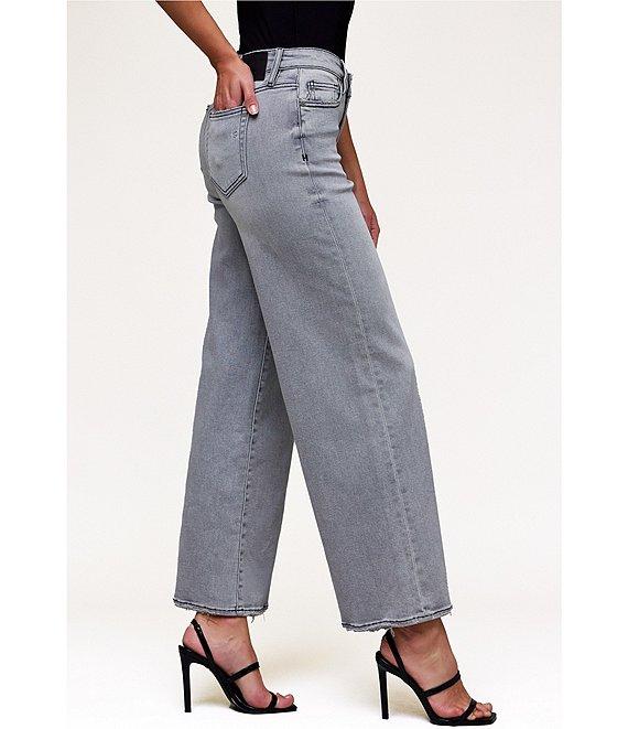 Hidden Jeans Nori High Rise Raw Hem Super Wide Leg Jeans Product Image