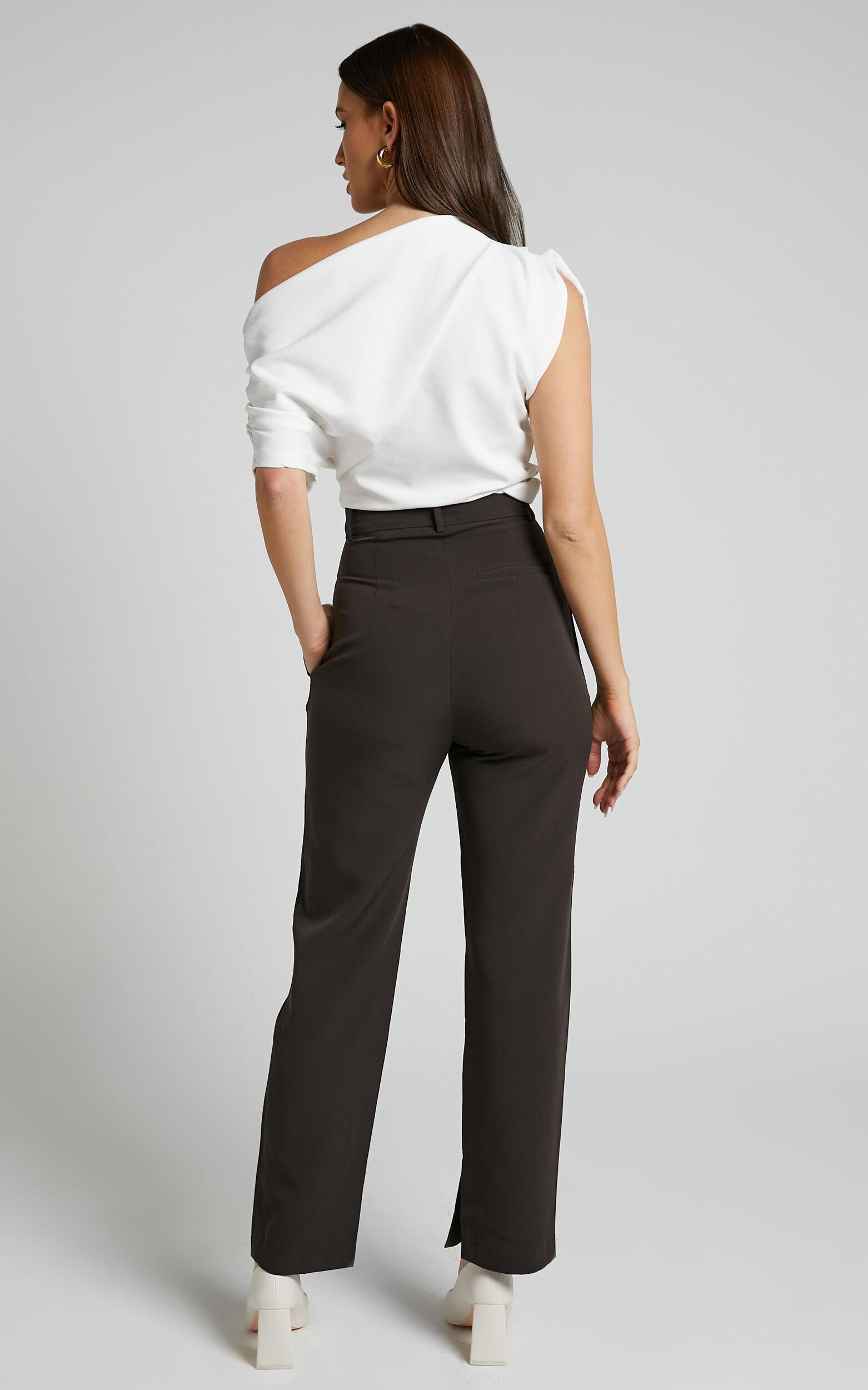 Rogers Pants - High Waisted Pants in Charcoal Product Image