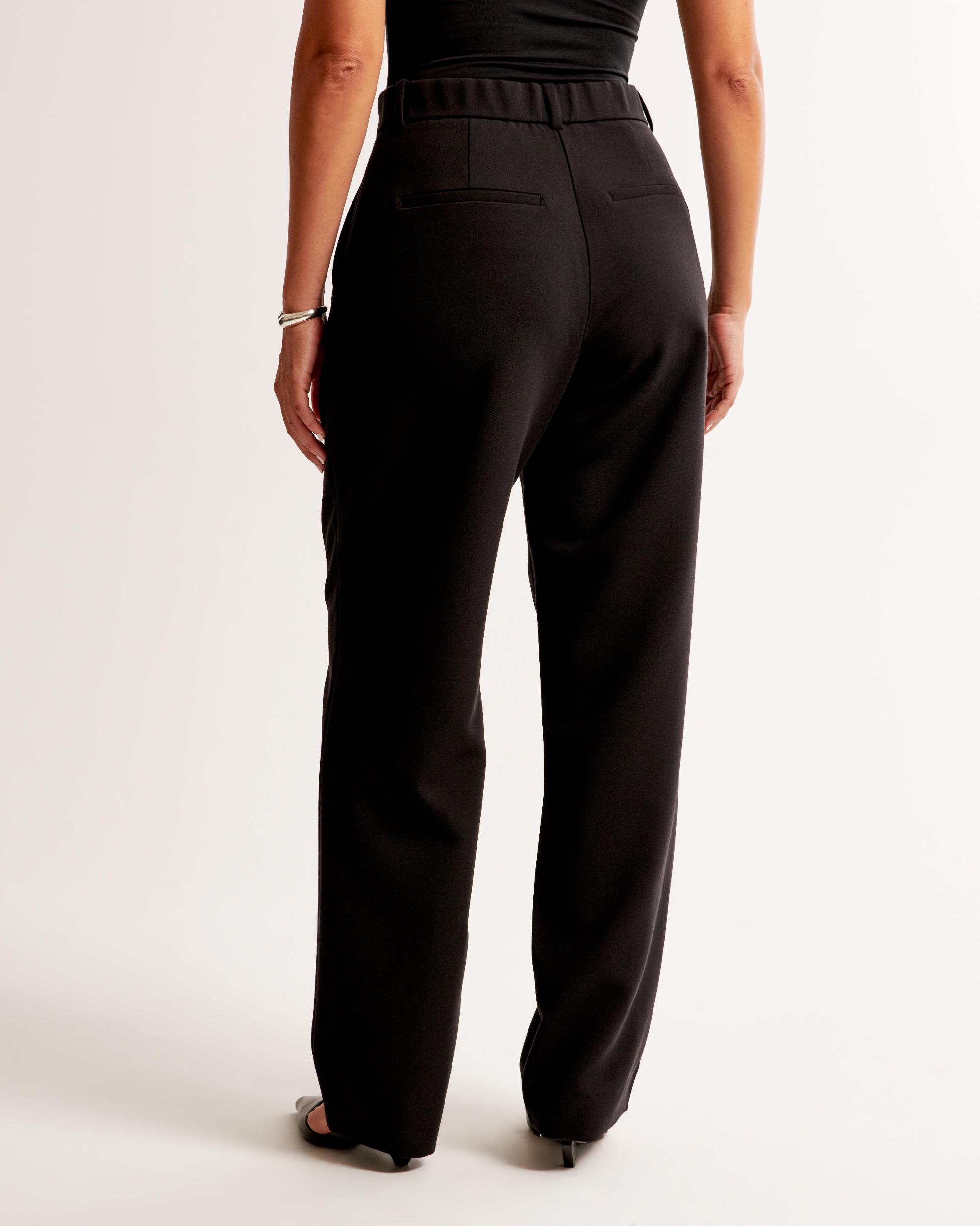 Curve Love A&F Quinn Tailored Straight Pant Product Image