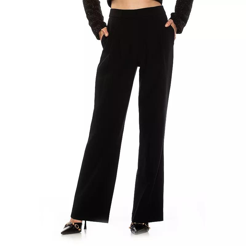 Women's ALEXIA ADMOR Ellie Wide Leg Pleated Pants,  Product Image