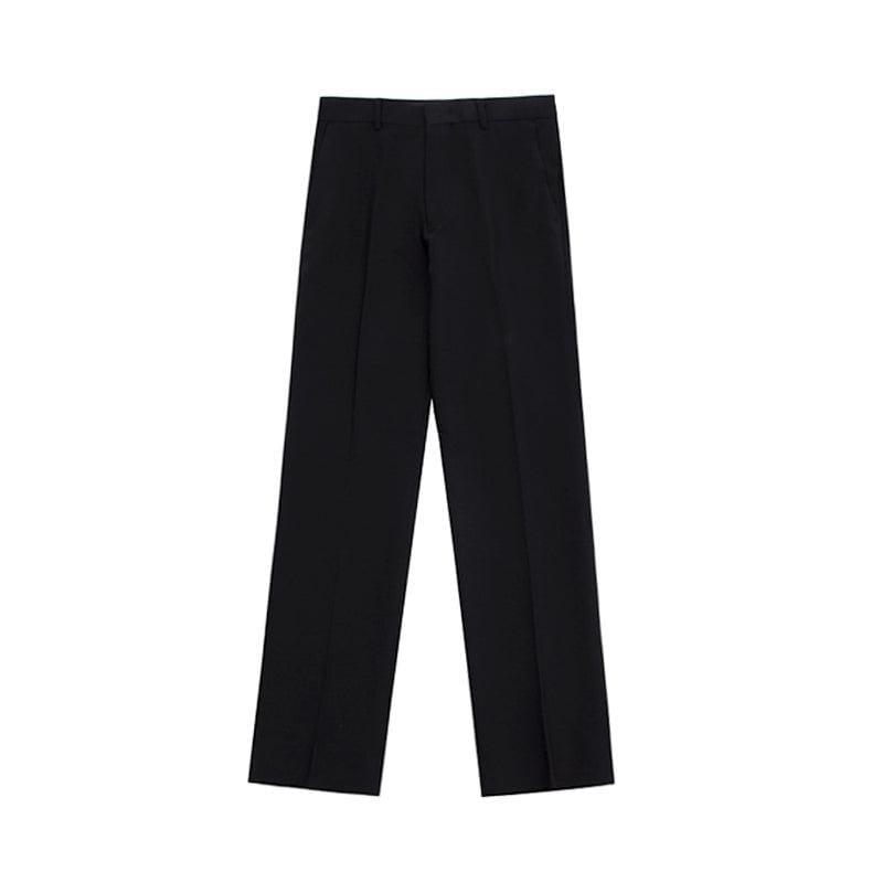 RT No. 3202 BLACK WIDE STRAIGHT PANTS Product Image