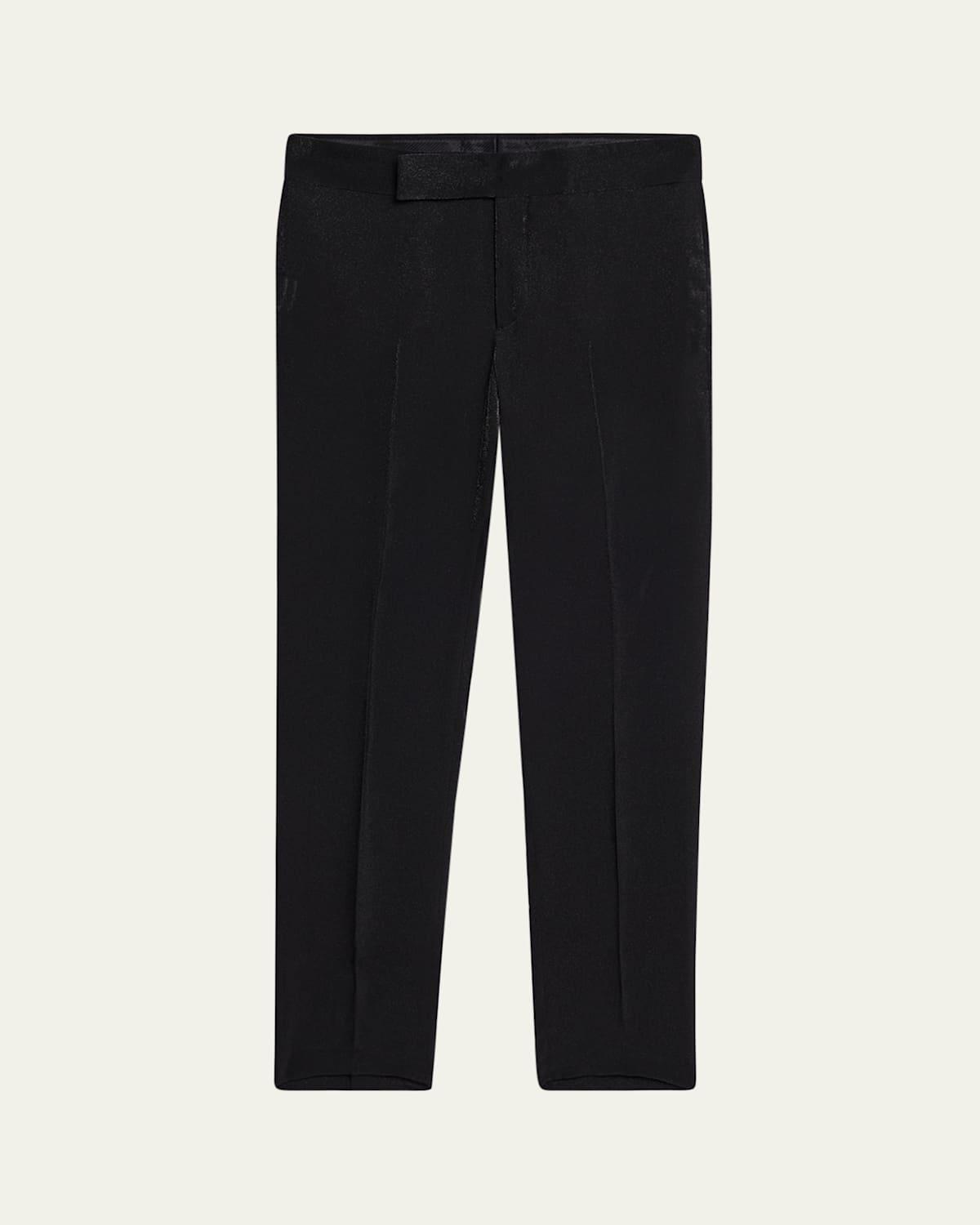 Mens Flat-Front Creased Trousers Product Image