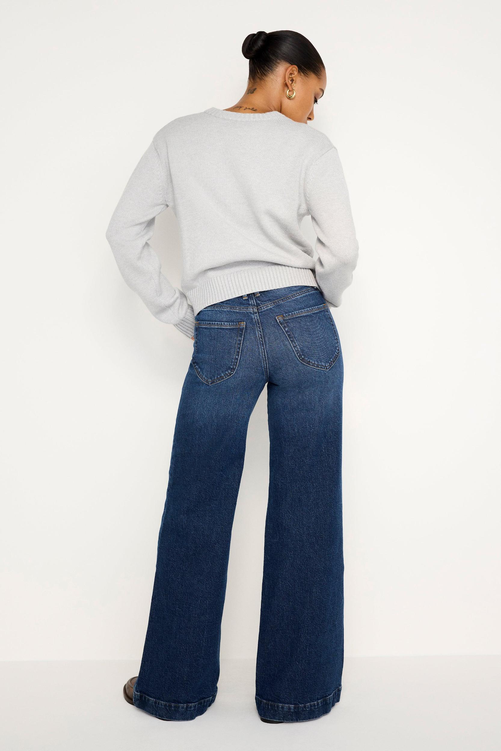 GOOD WAIST PALAZZO JEANS | INDIGO759 Product Image