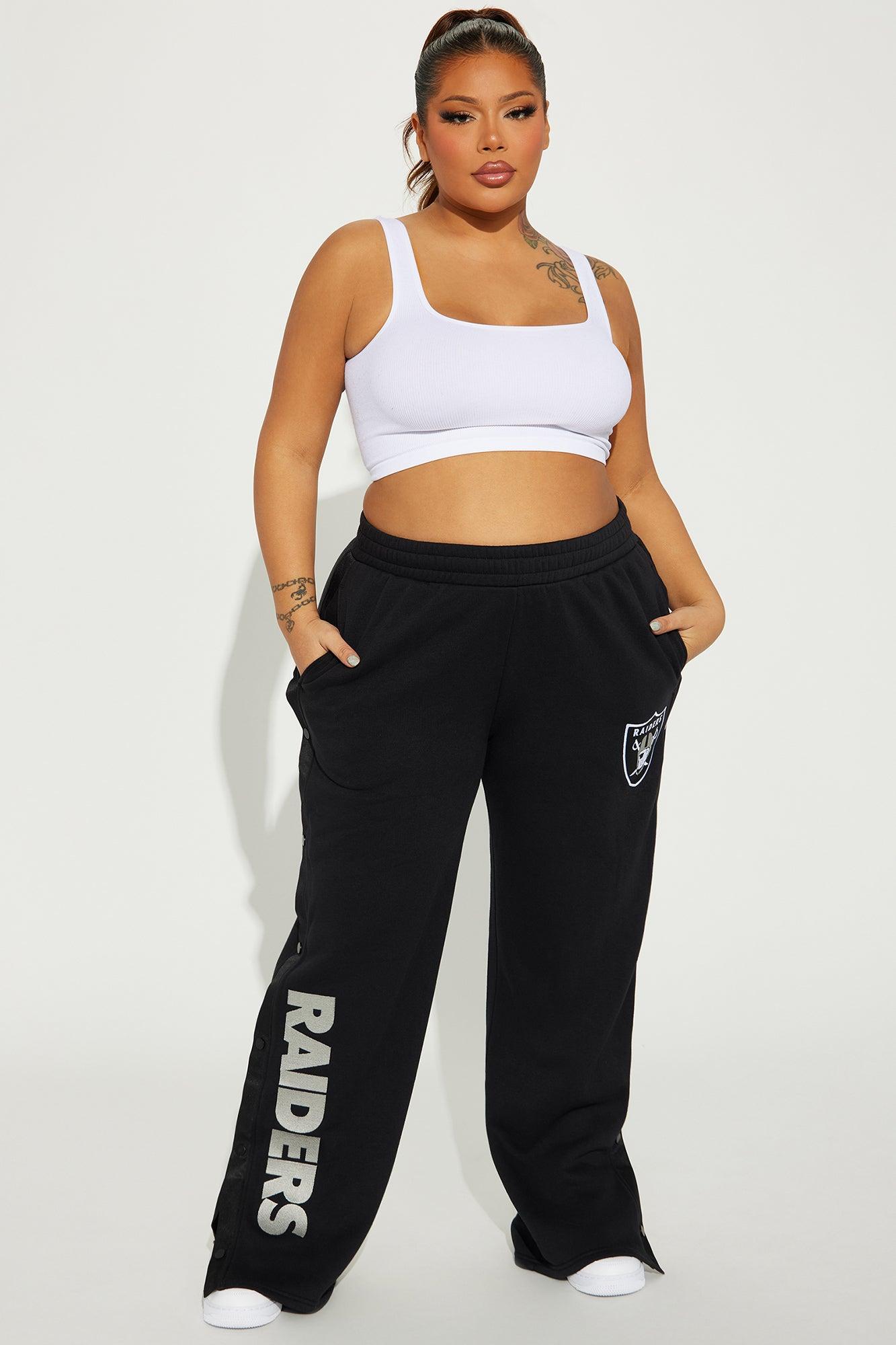 Raiders Snap Button Pants - Black Female Product Image