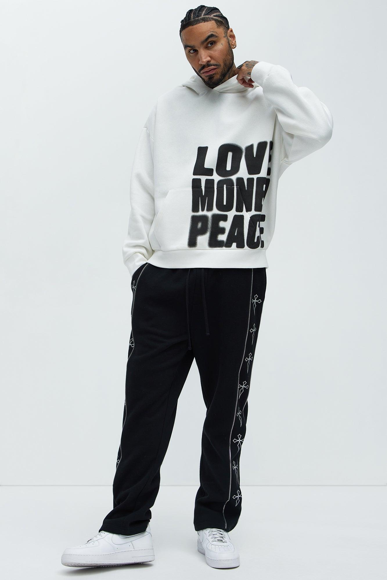 Tyson Spray Paint Oversized Hoodie - White/combo Product Image