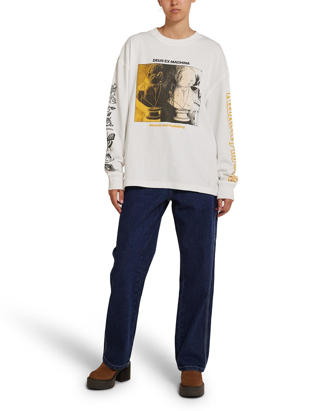 Divine Spark Long Sleeve Tee - Vintage White Product Image