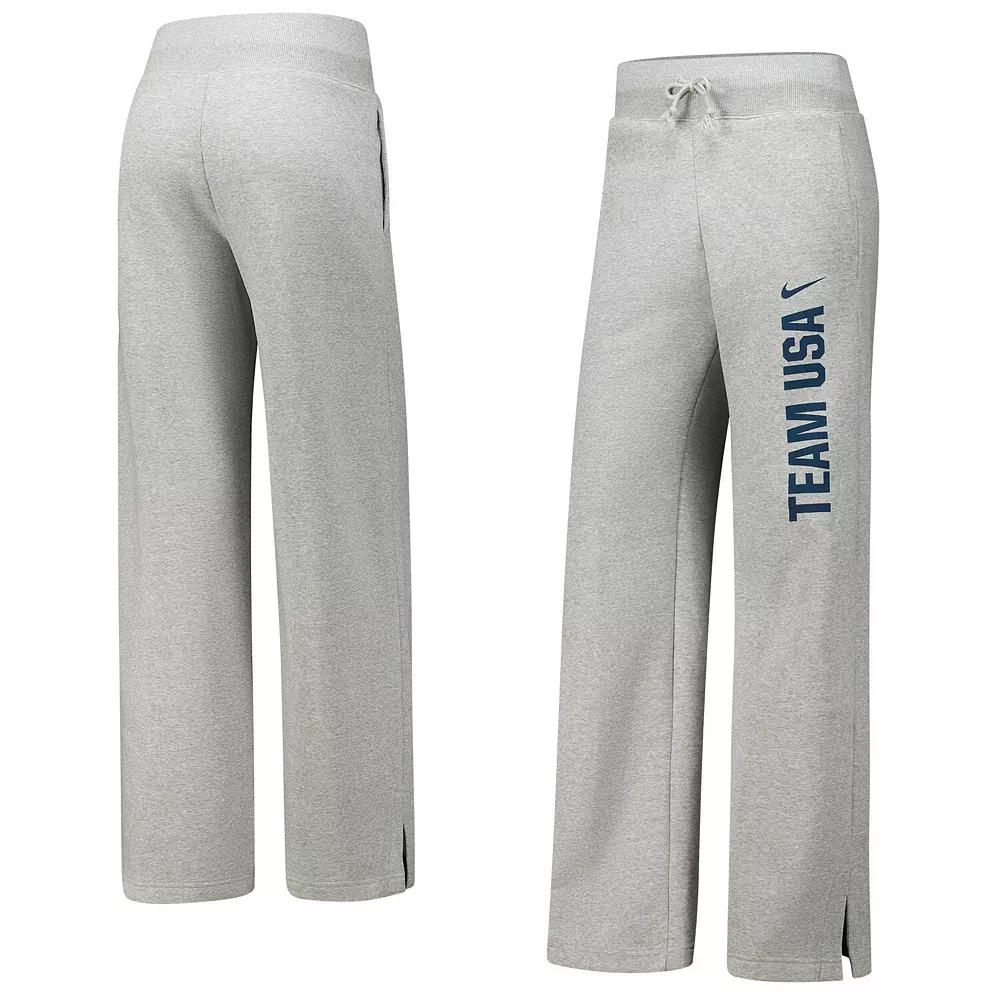 Women's Nike Gray Team USA Phoenix Casual Fleece Pants, Size: Large, Usa Grey Product Image