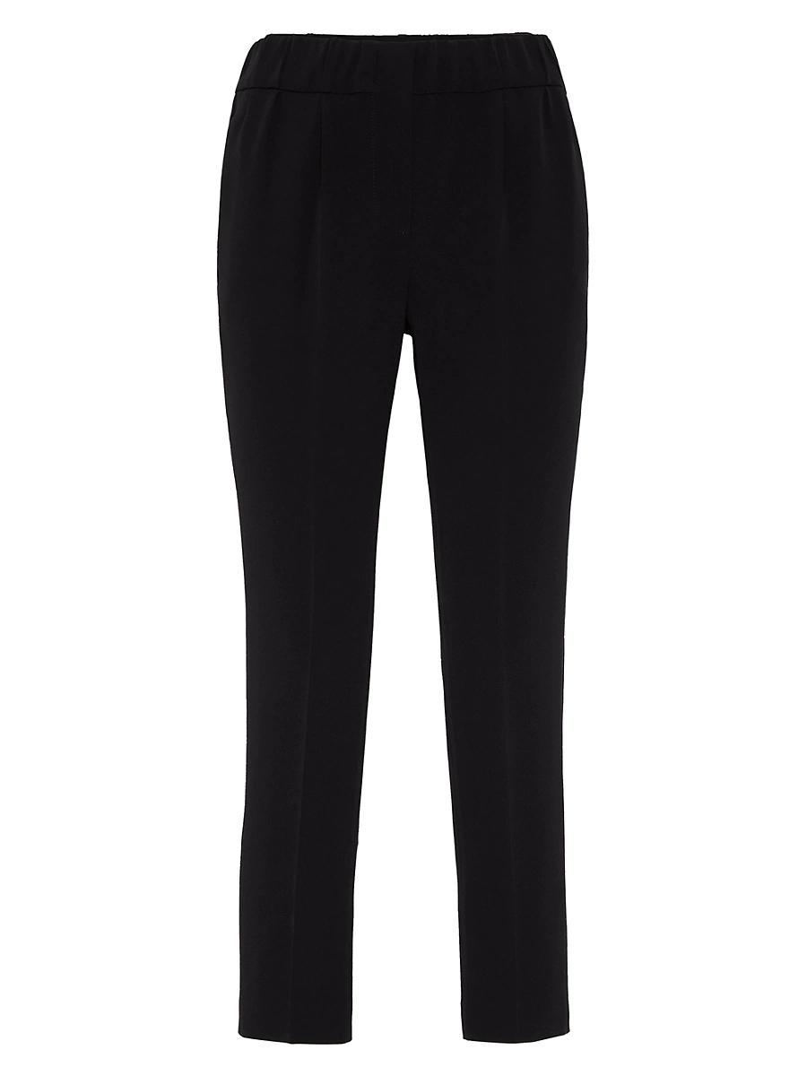 Womens Silk and Acetate Crpe Cady Tailored Jogger Trousers Product Image