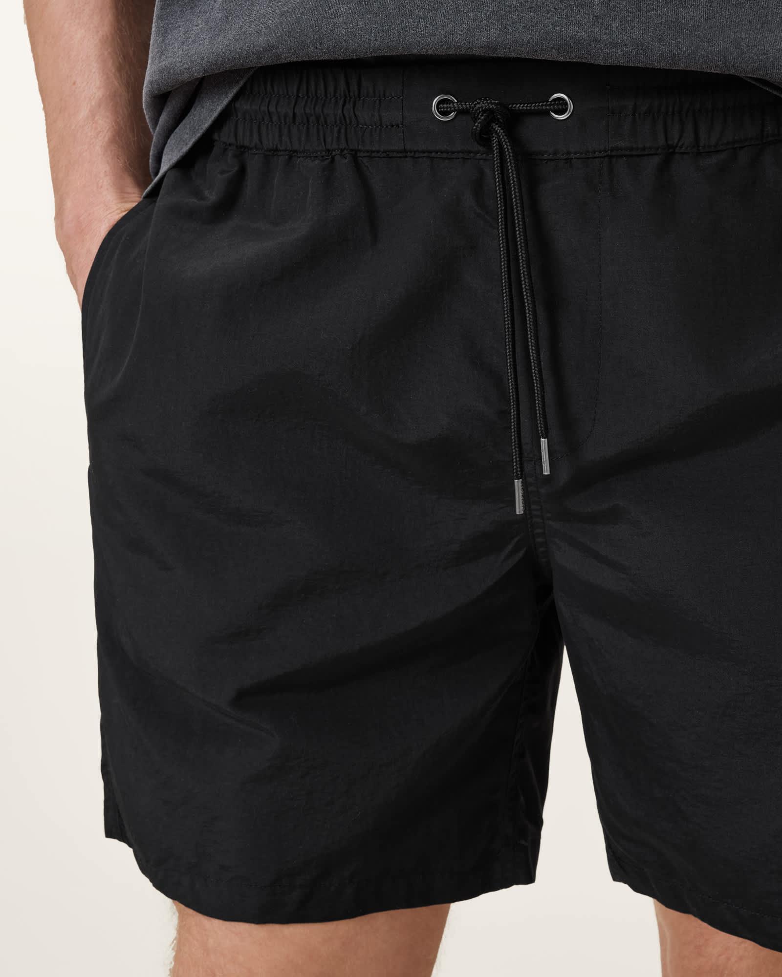 Party Wave Swim Shorts Jet Black | ALLSAINTS US Product Image