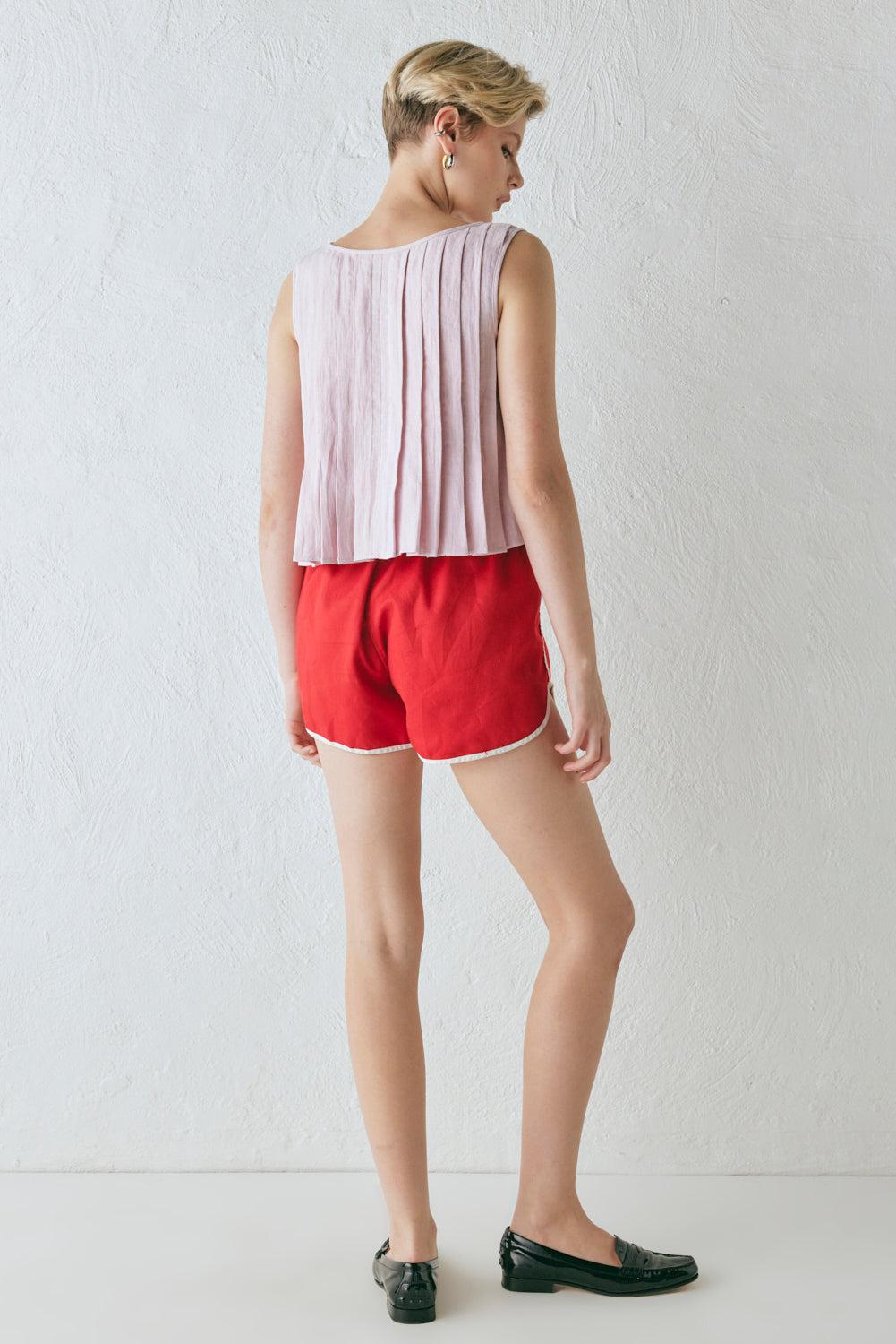 Valeria Linen Top Musk Product Image