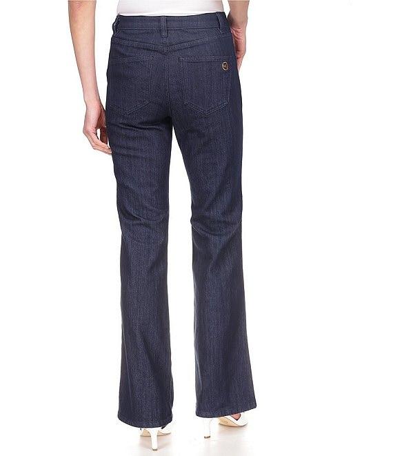 MICHAEL Michael Kors Bowery Flare Leg Stretch Denim Jeans Product Image