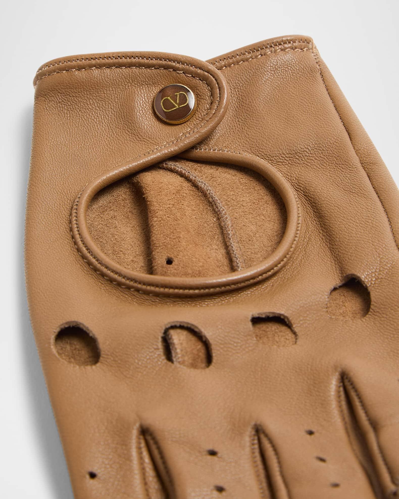 VLOGO Signature Leather Fingerless Gloves  Product Image