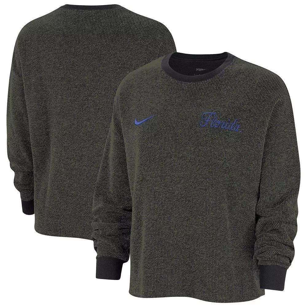 Women's Nike Black Florida Gators Yoga Script Pullover Sweatshirt, Size: 2XL Product Image