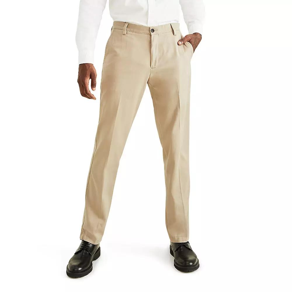 Mens Dockers Stretch Easy Straight-Fit Flat-Front Pants Green Product Image