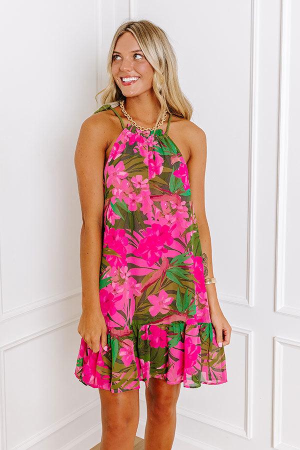 Daiquiris On The Patio Floral Mini Dress Product Image