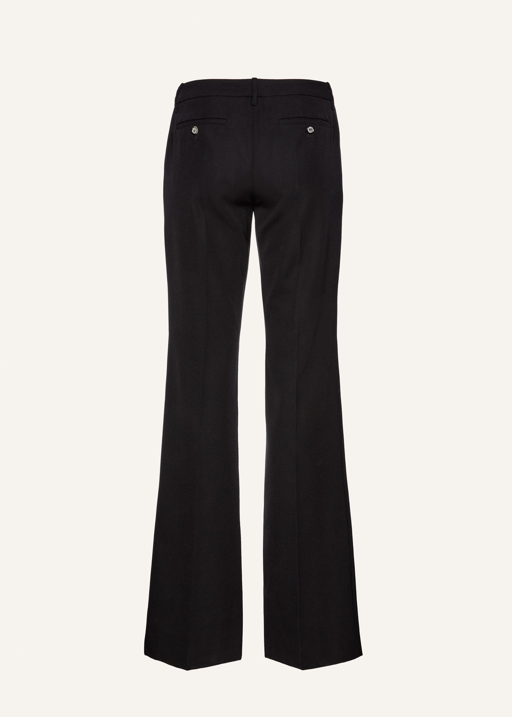 Low waist flare trousers in black Product Image
