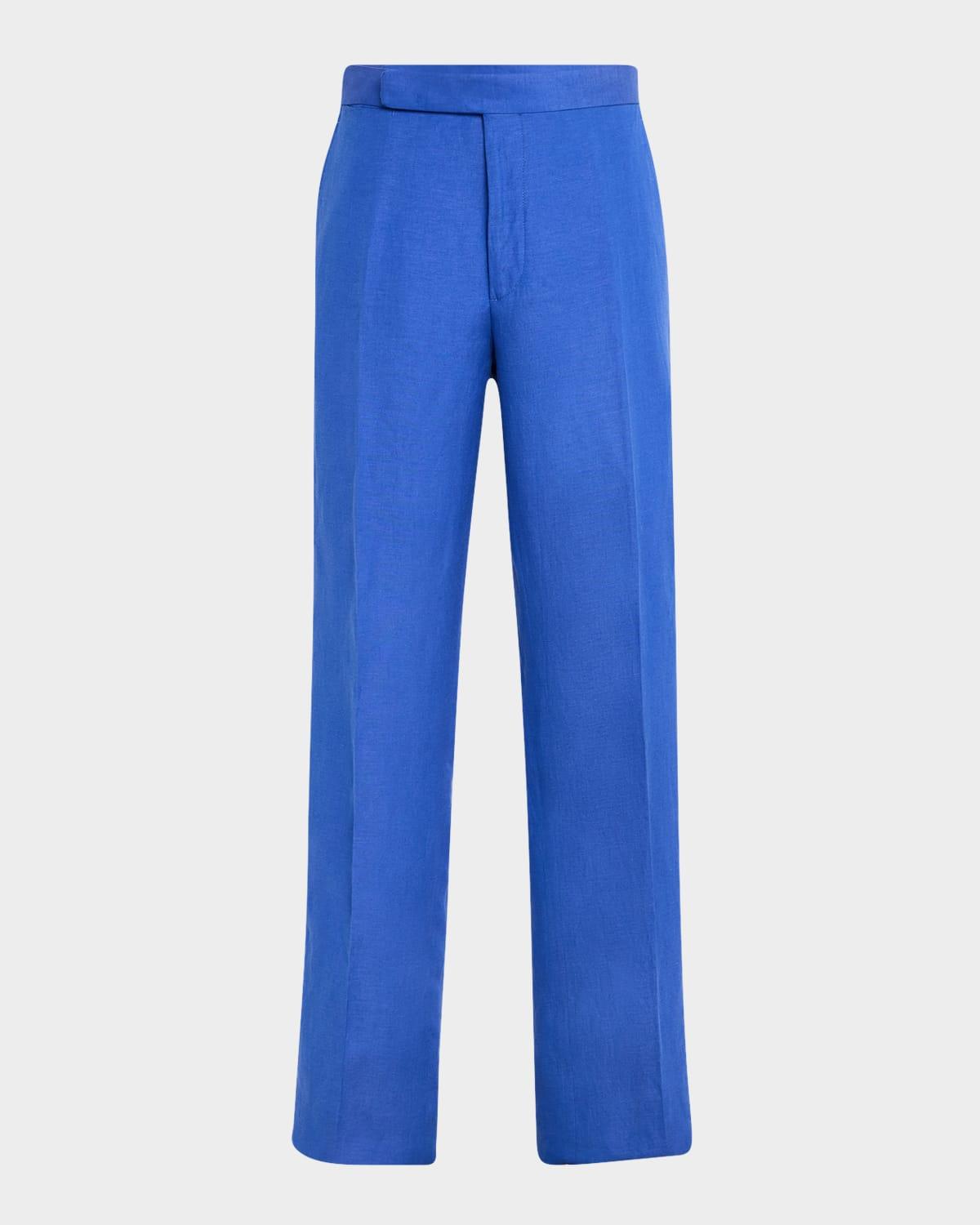 Mens Gregory Silk & Linen Suit Trousers Product Image