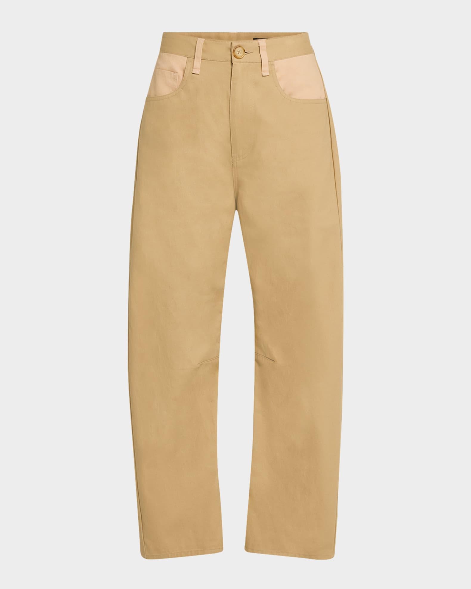 Charlie Curved Cotton Pants Product Image
