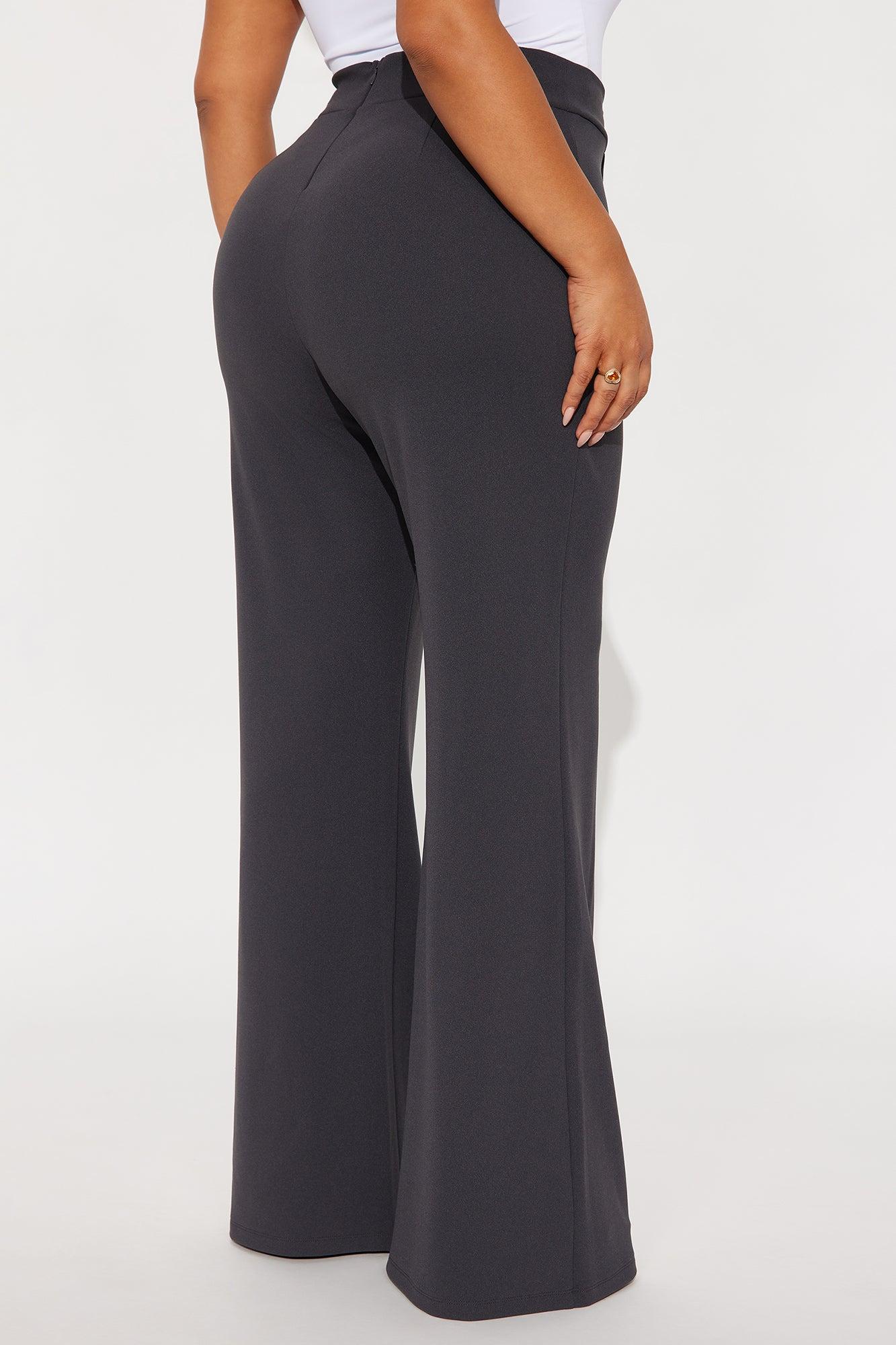 Victoria High Waisted Dress Pants - Charcoal Female Product Image