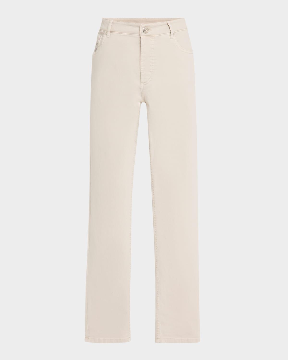 Mens Dyed Denim Five-Pocket Pants Product Image