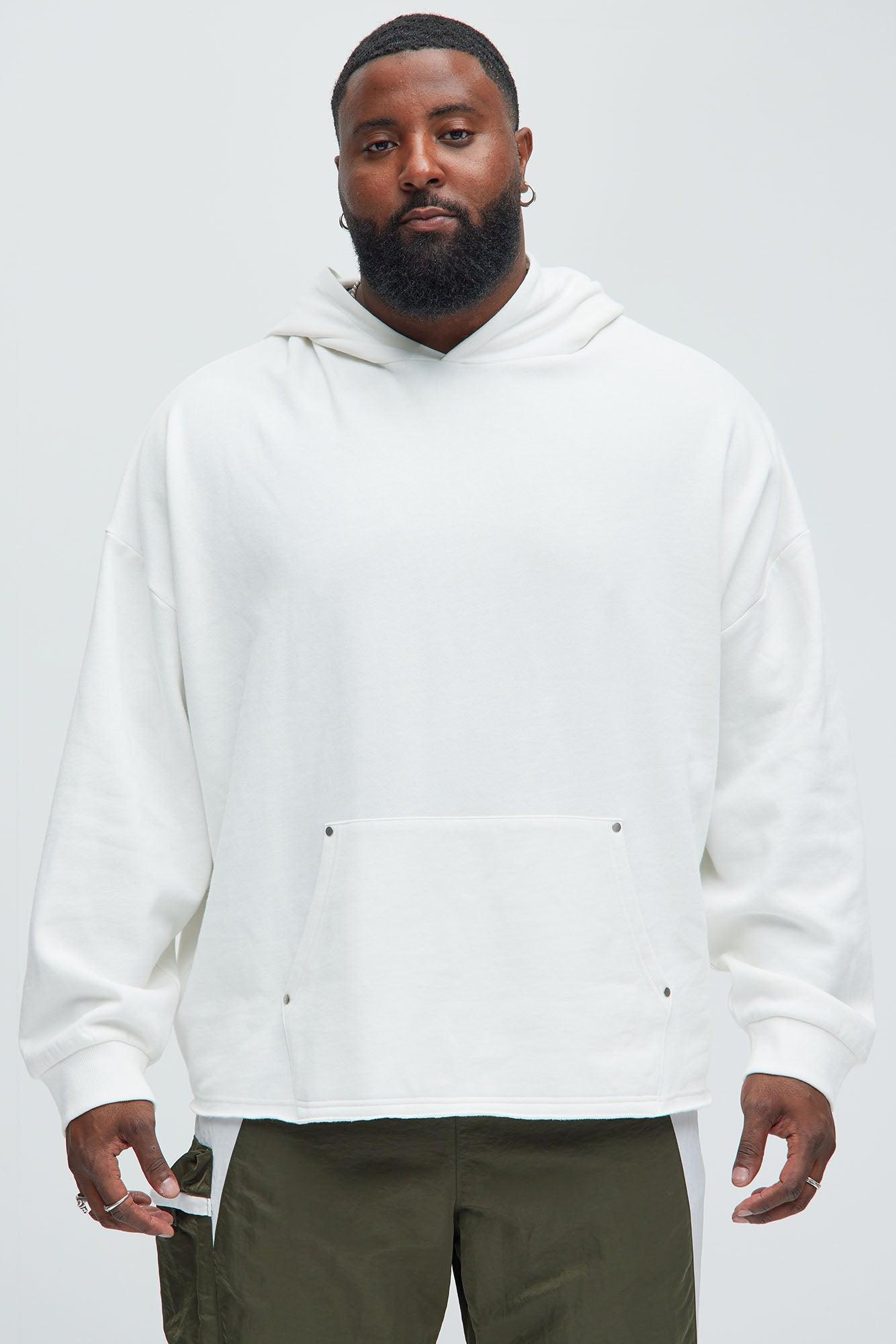 Ruffed Up Oversized Hoodie - Cream Product Image