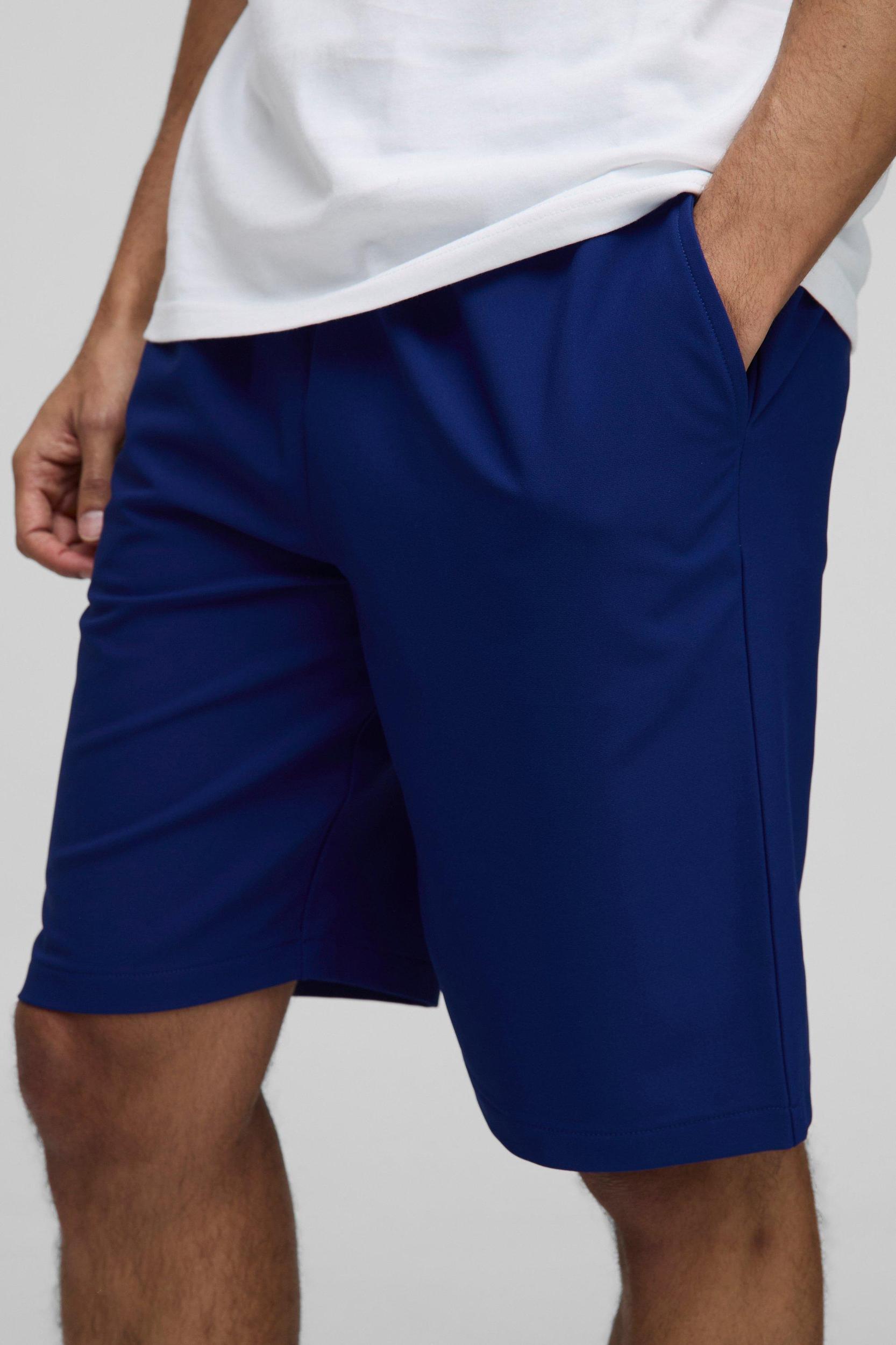 Elasticated Waist Relaxed Technical Stretch Shorts | boohooMAN USA Product Image