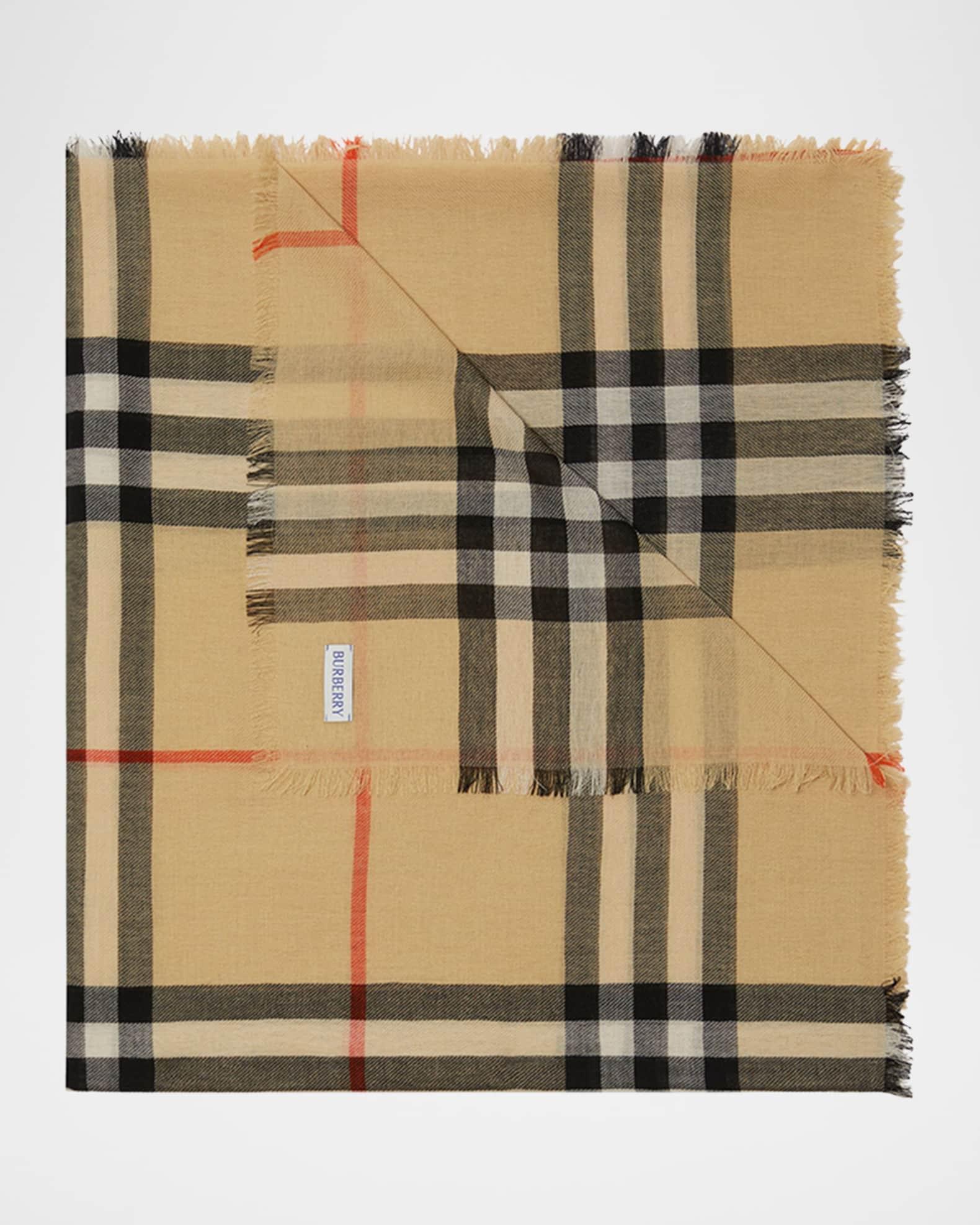 Giant Check Wool Scarf  Product Image