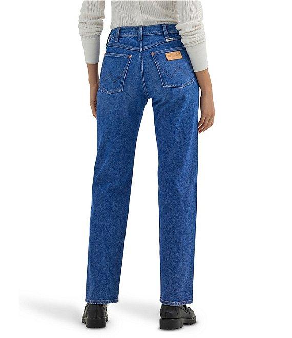 Wrangler Sunset Denim Mid Rise Straight Leg Jeans Product Image