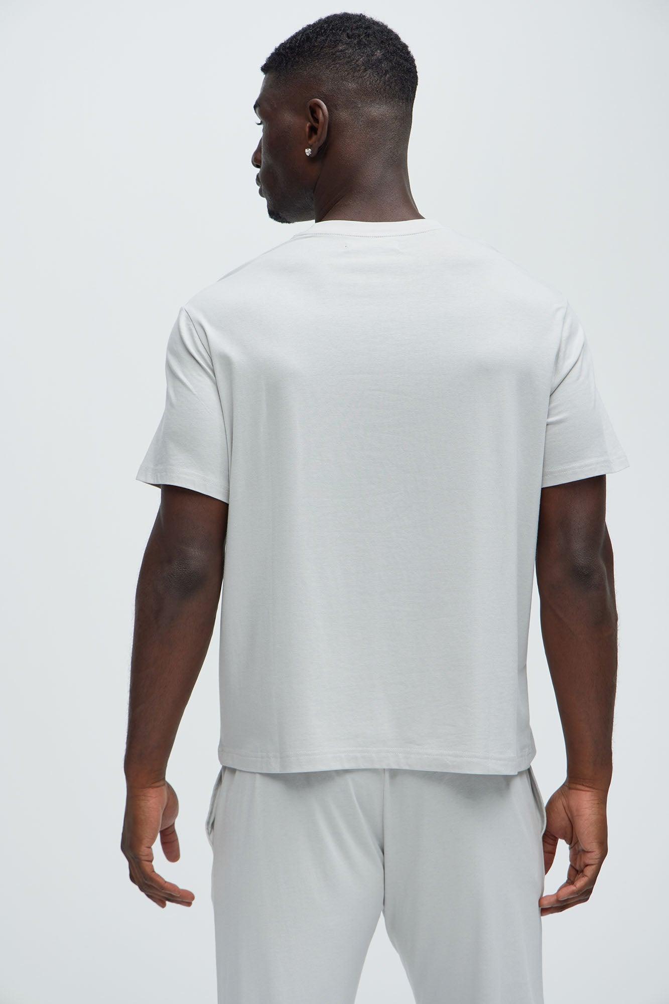 Essential Modal Lounge Short Sleeve Tee - Grey Product Image
