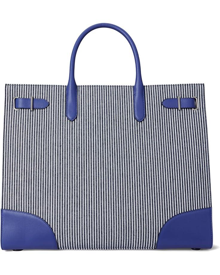 Striped Canvas Small Farrah Satchel Product Image