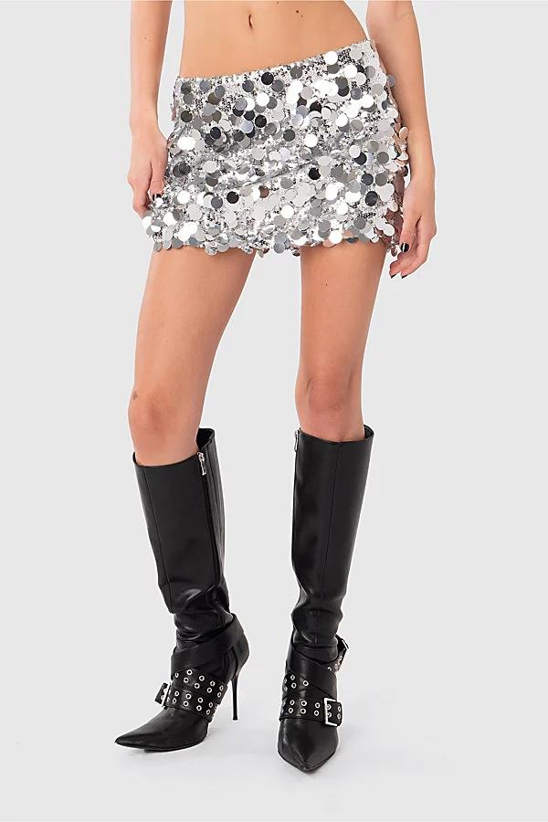 Edikted Sabina Low-Rise Sequin Mini Skirt Womens at Urban Outfitters Product Image
