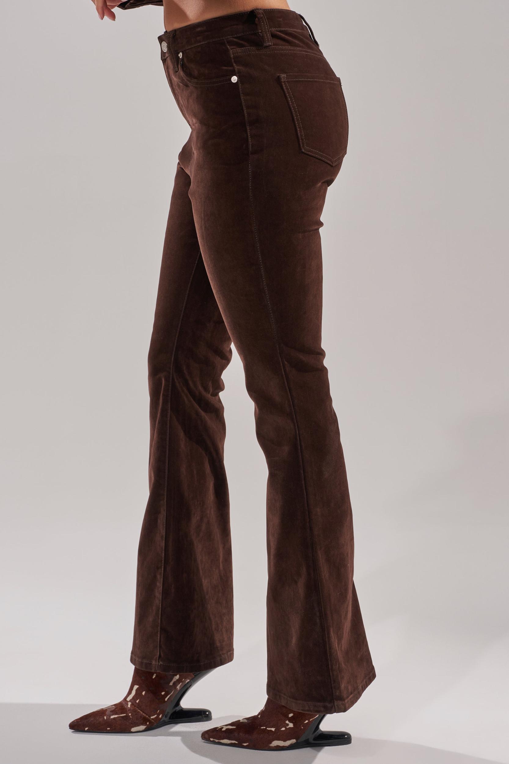 RAE VELVET DENIM FLARE PANT Product Image
