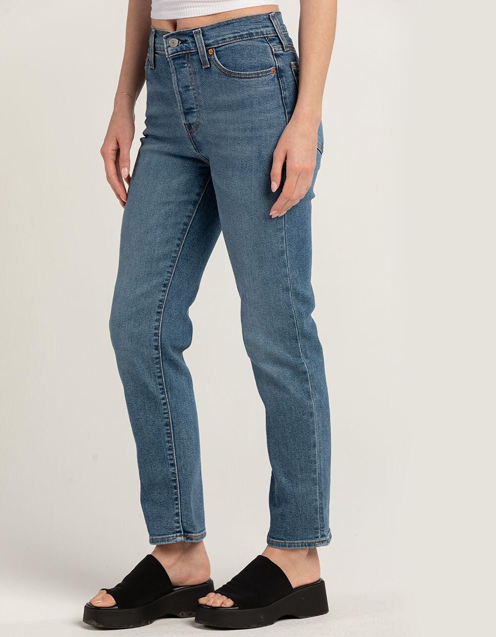 LEVI'S Wedgie Straight Womens Jeans - Summer Love In The Mist - MED BLAST Product Image