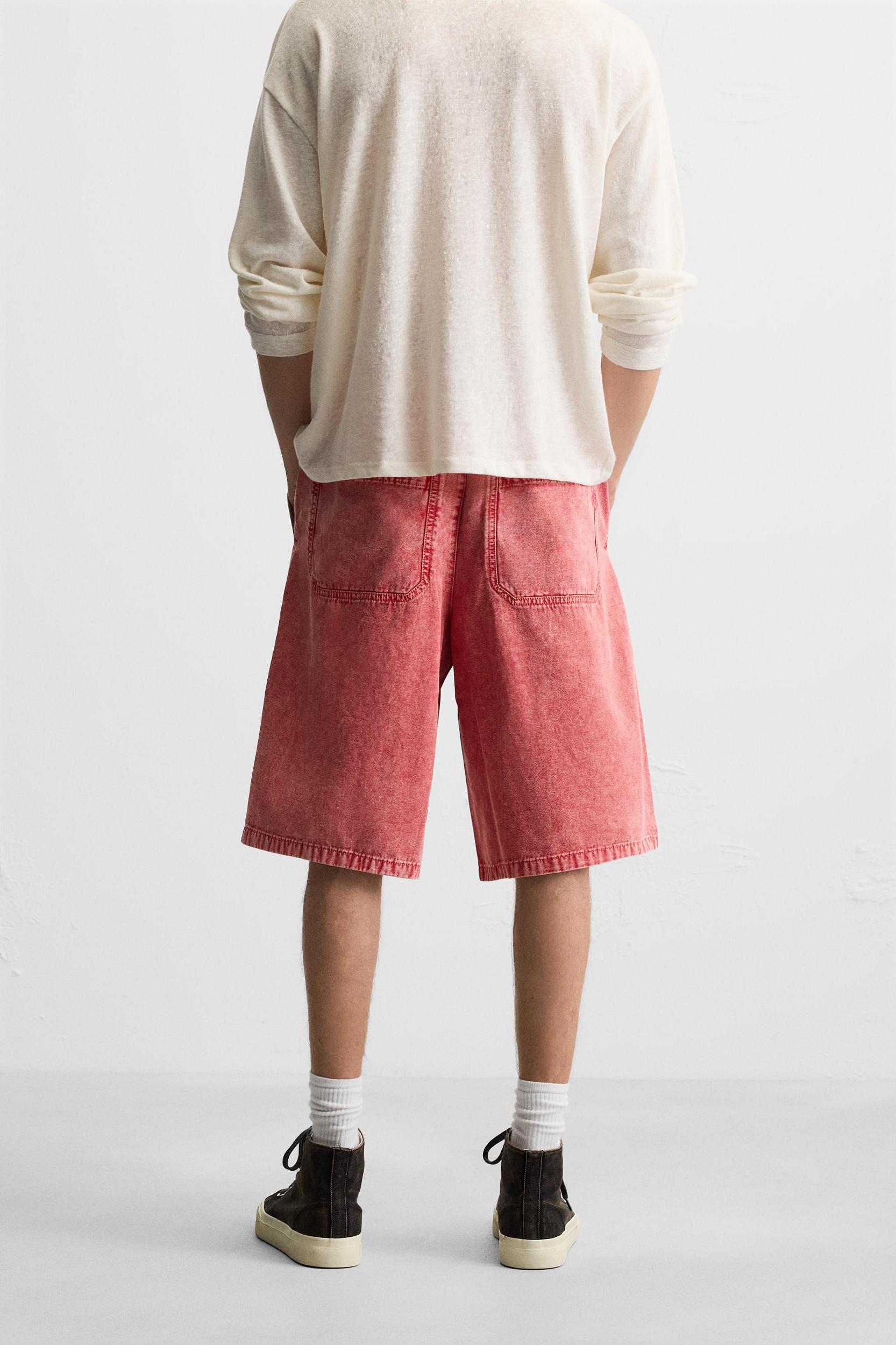 WASHED RELAXED FIT BERMUDA SHORTS Product Image