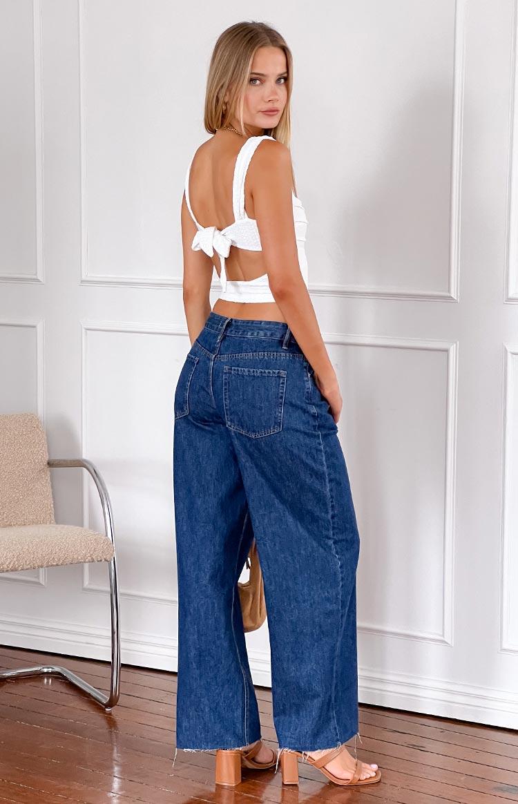 She's Yours Dark Wash Denim Wide Leg Boyfriend Jeans Baby Product Image