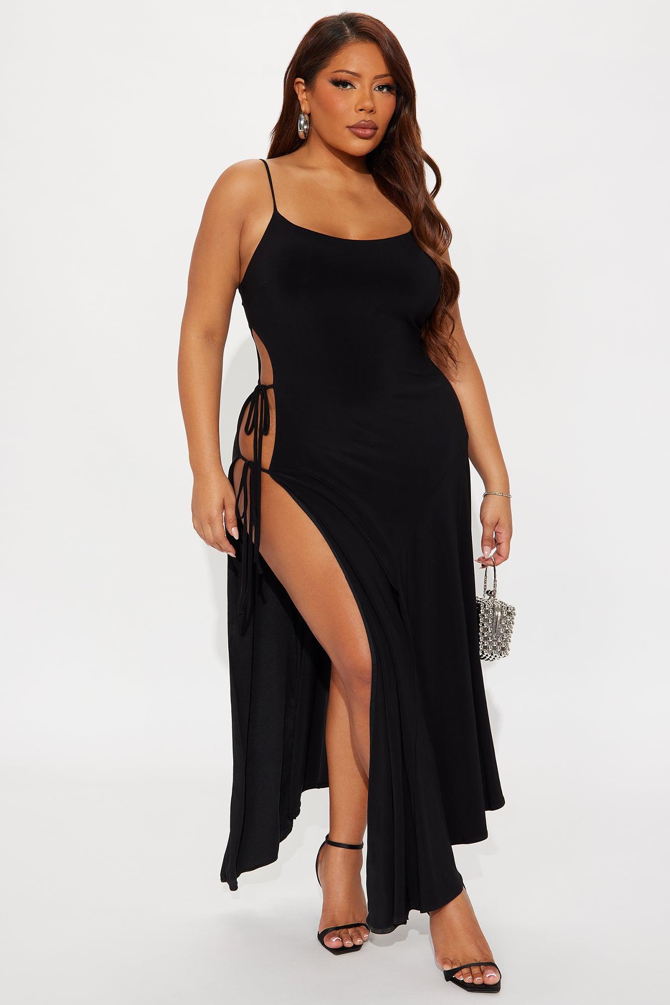 Emerson High Slit Maxi Dress - Black Female Product Image