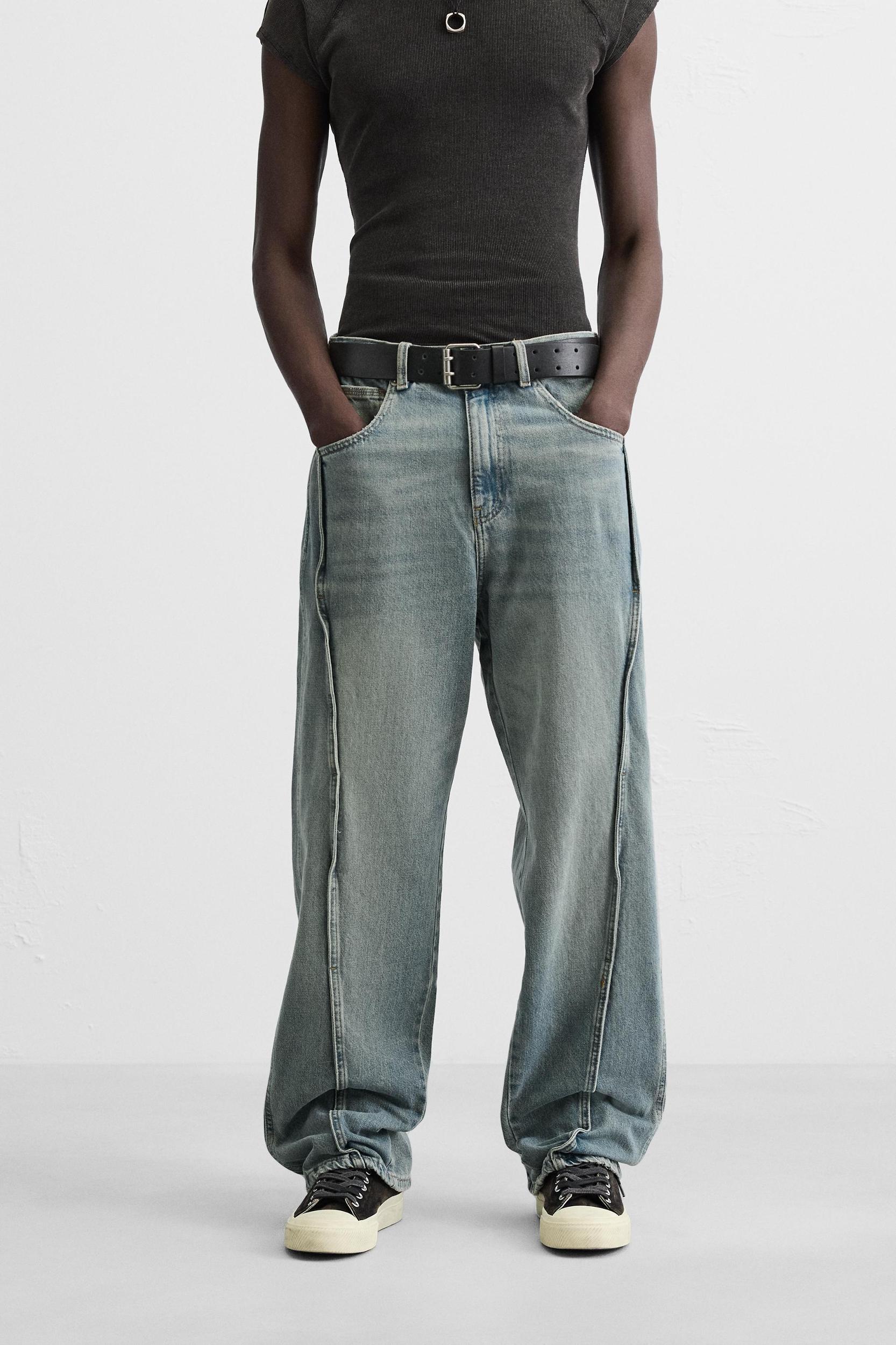 SEAMED BAGGY FIT JEANS Product Image