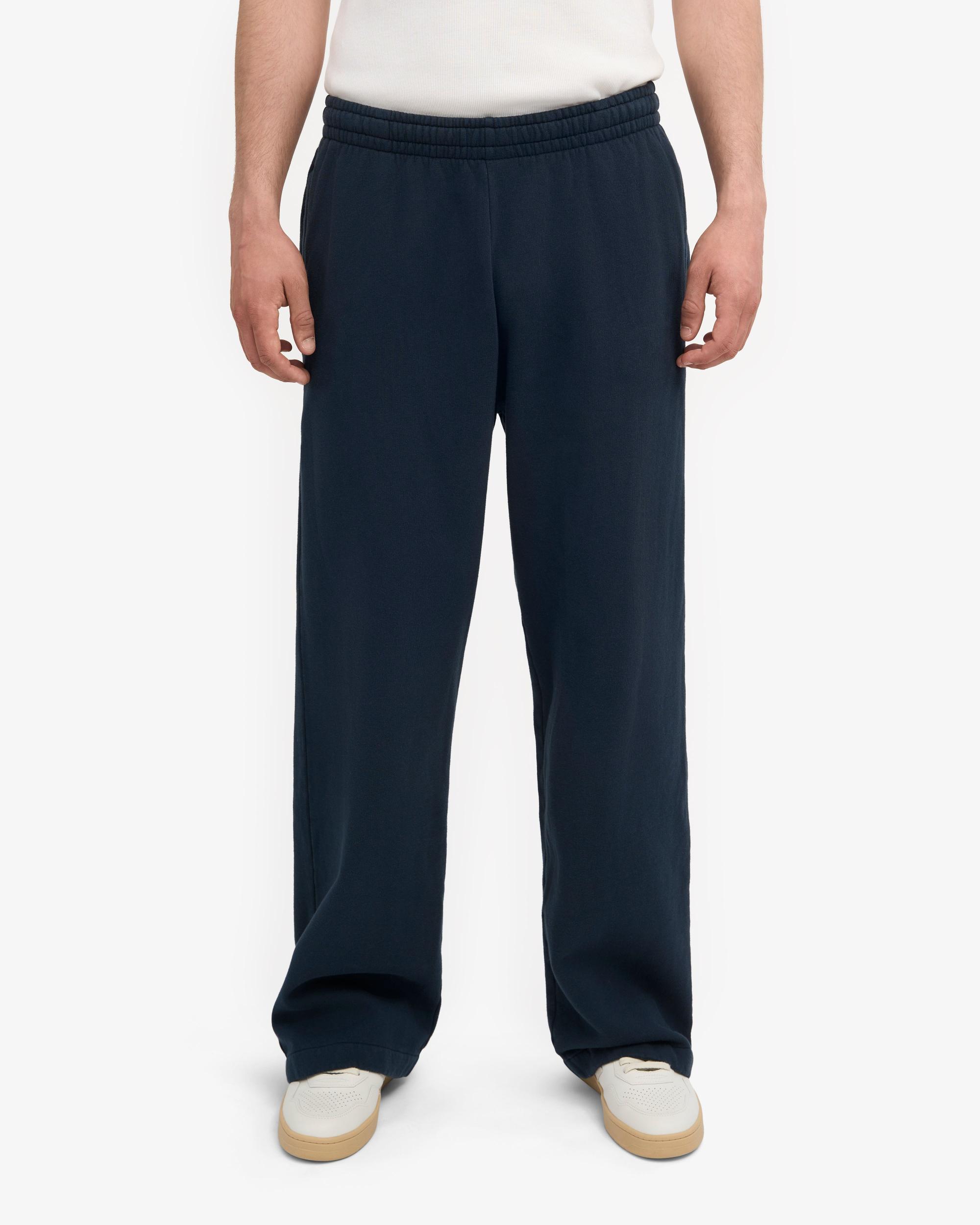 Organic Straight Leg Sweatpants - Navy Blue Product Image