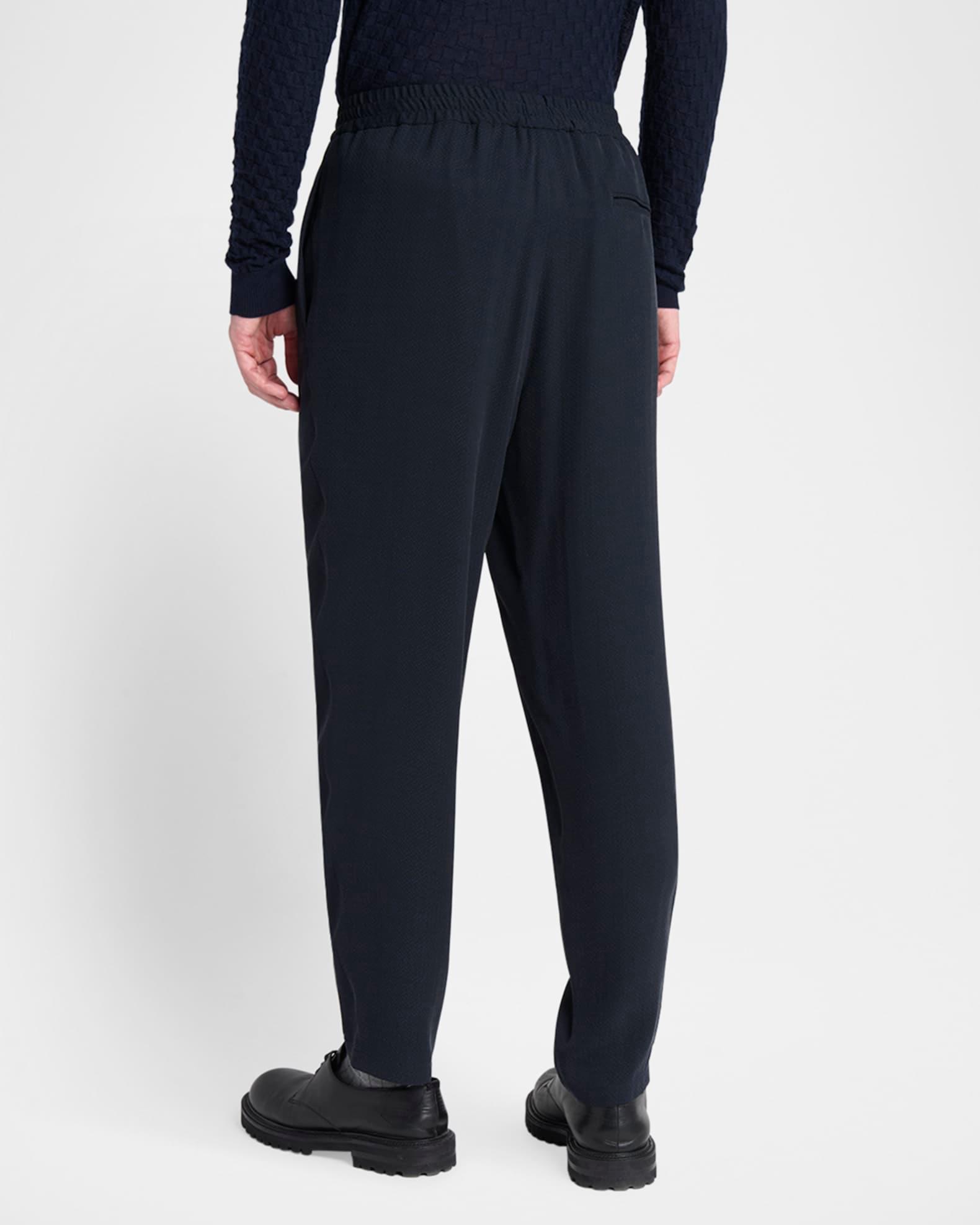 Men's Micro-Chevron Cupro and Viscose Pull-On Pants Product Image