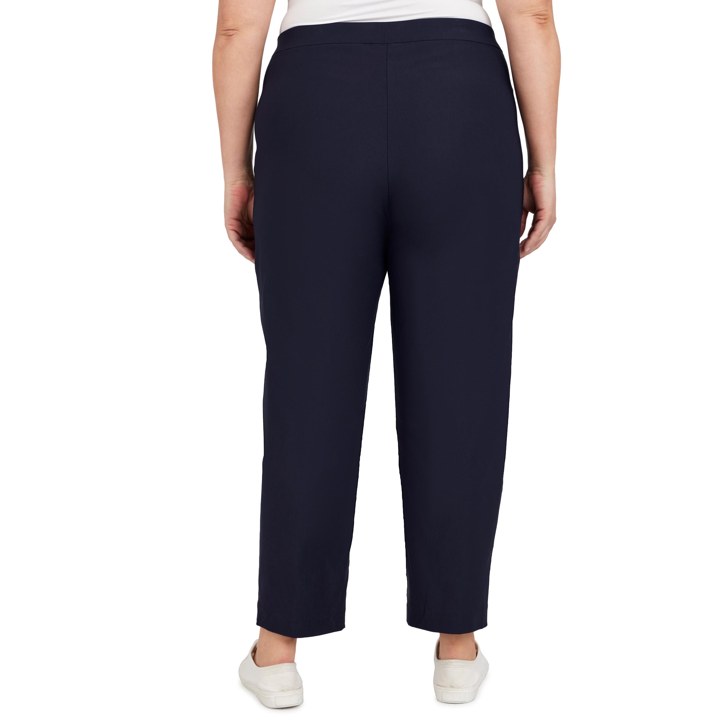 Alfred Dunner Plus Classic Allure Fit Proportioned Pant with Elastic Comfort Waistband Short Length Product Image