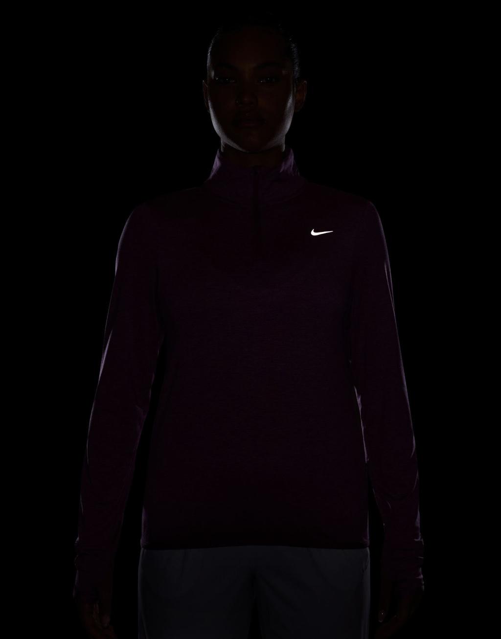 Nike Training Swift Element quarter zip top in purple  Product Image